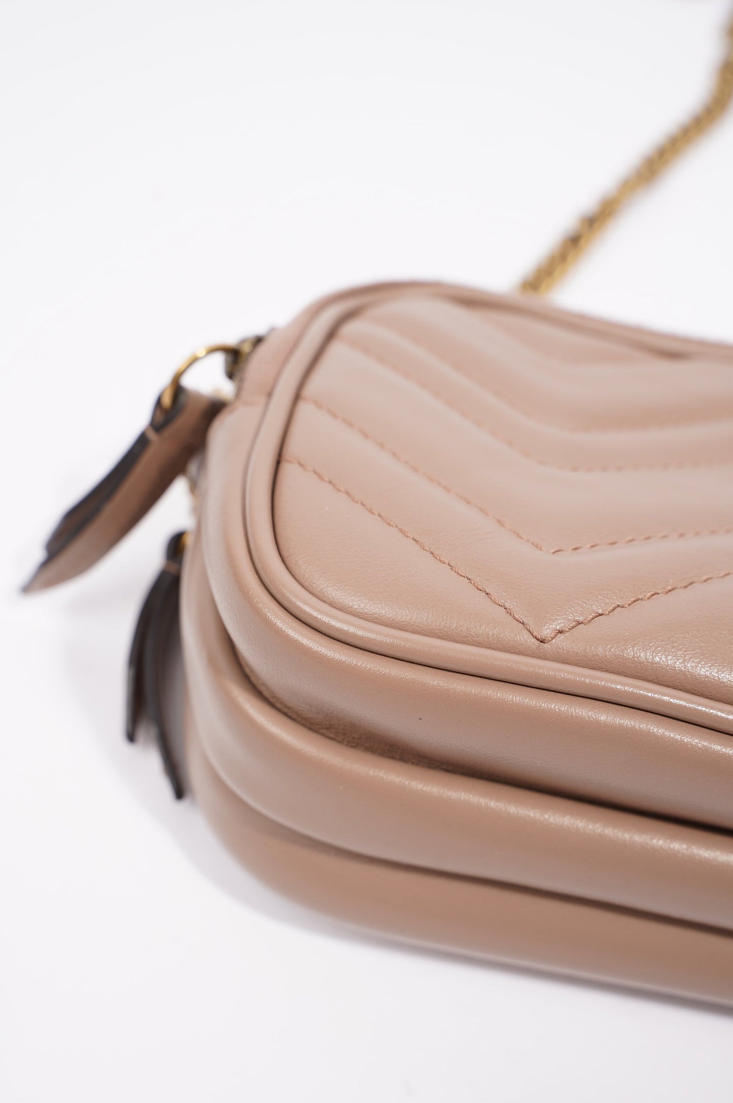 Gucci Womens Marmont Triple Zip Bag Nude