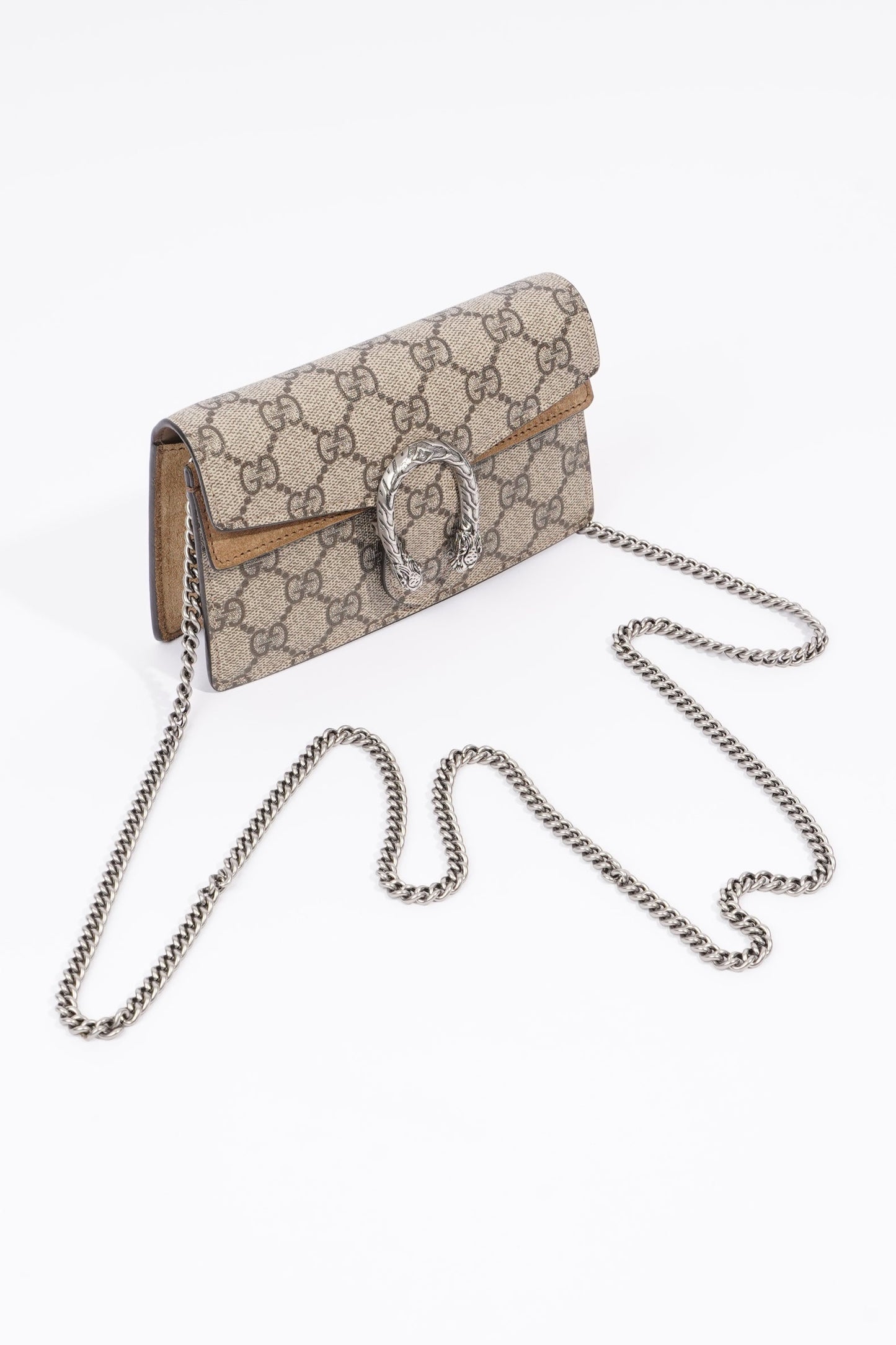 Gucci Womens Dionysus Bag Monogram Canvas Super Mini