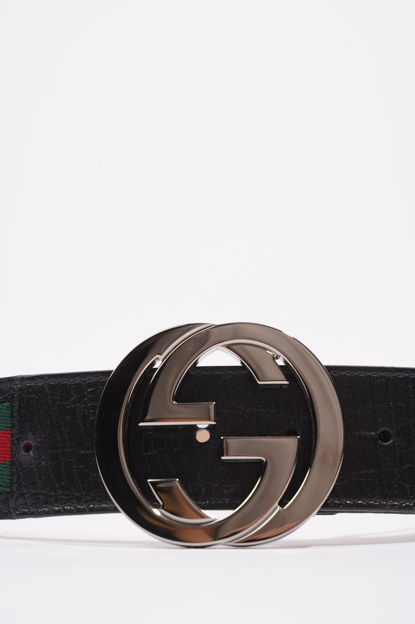 Gucci Mens Interlocking Belt Green / Red 100cm - 40"