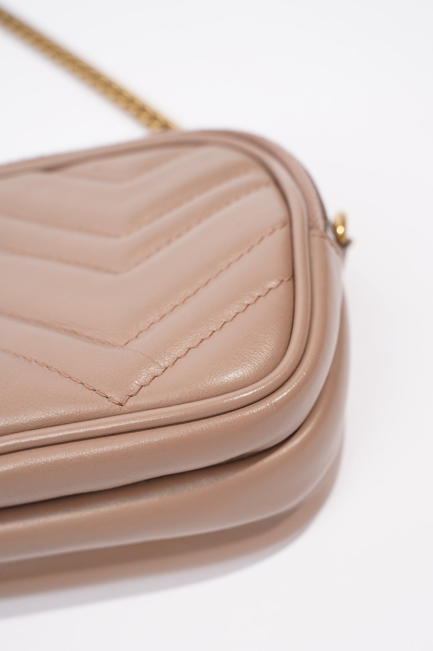 Gucci Womens Marmont Triple Zip Bag Nude