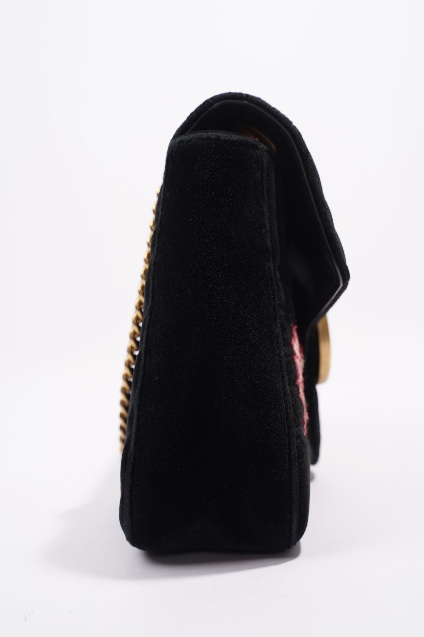 Gucci Mamont Loved Flap Black Embroidery / Velvet Medium