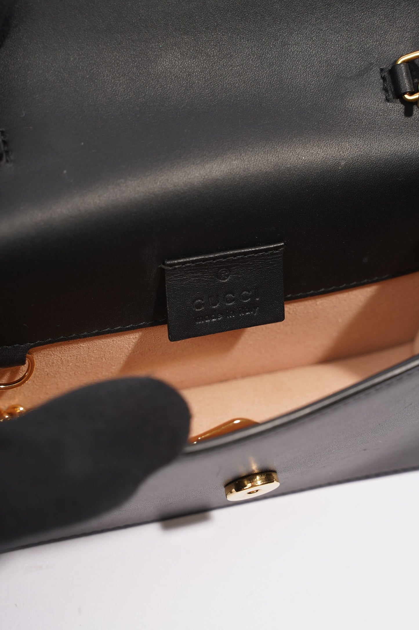 Gucci Womens Sylvie Black / Green / Red Super Mini