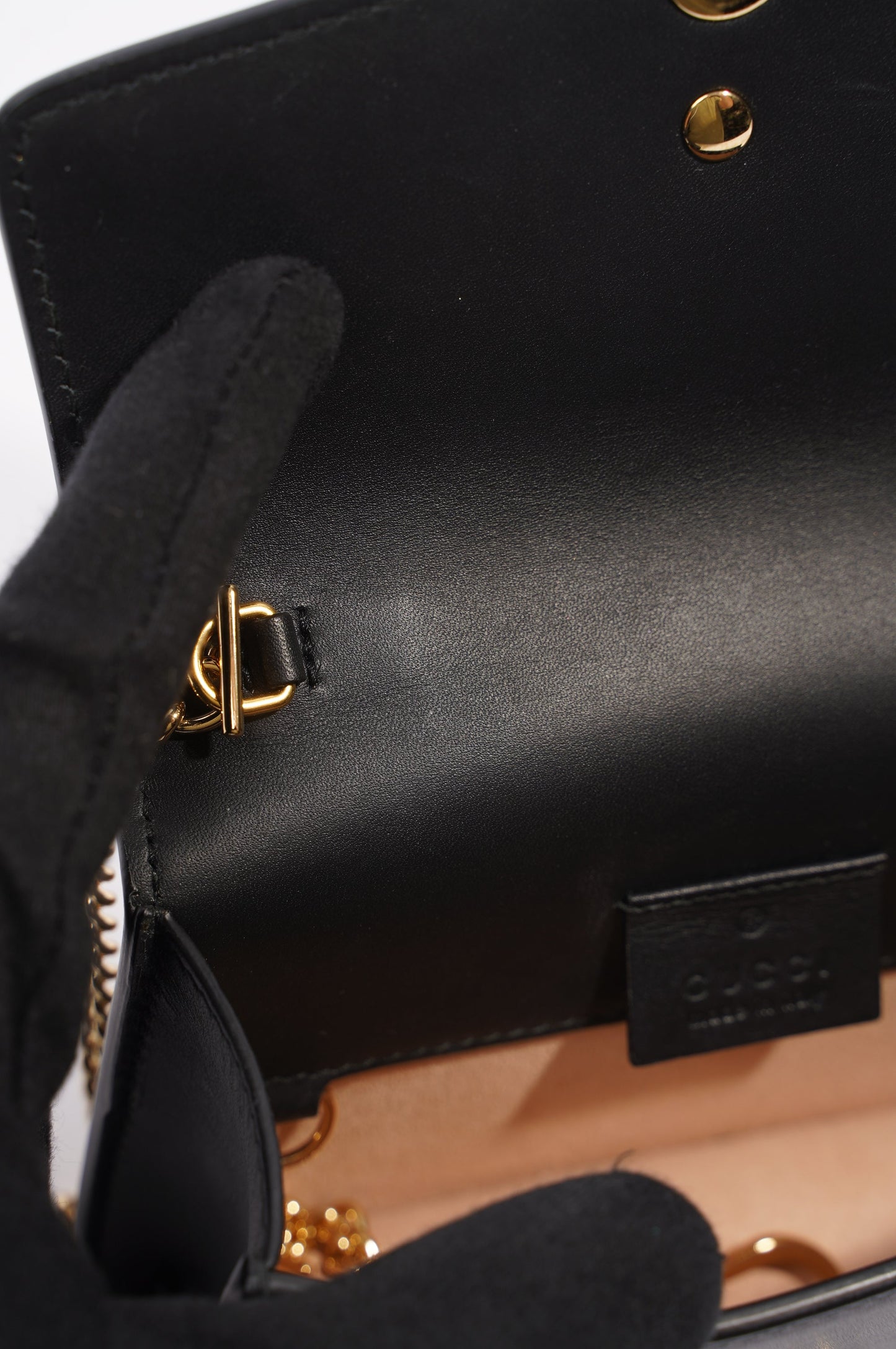Gucci Womens Sylvie Black / Green / Red Super Mini