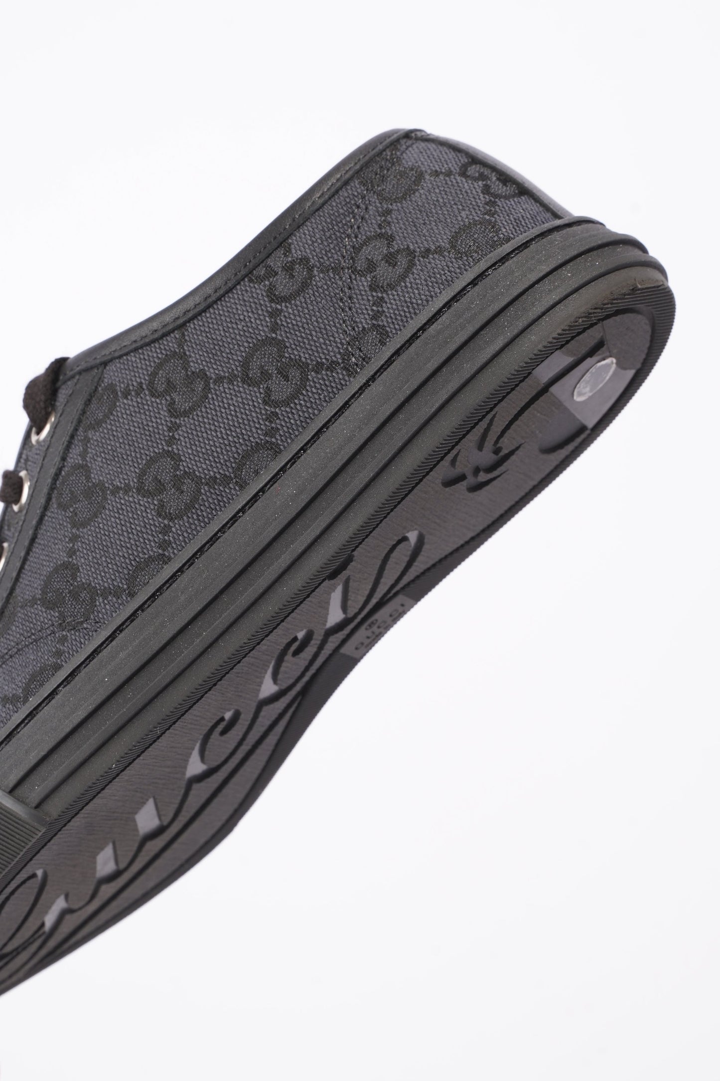 Gucci Womens GG Low Top Sneaker Black EU 34.5 / UK 1.5