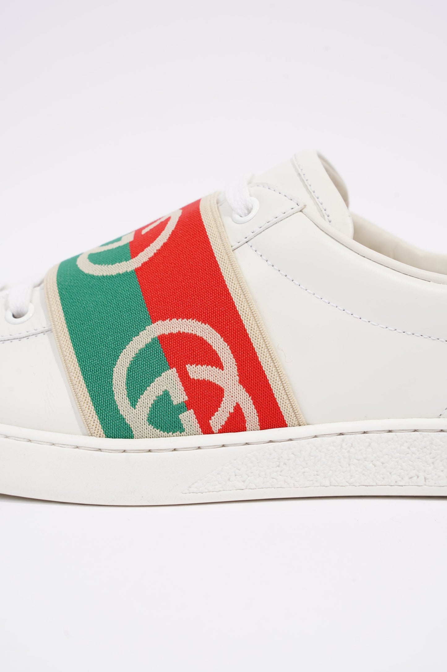 Gucci Mens Ace Elastic Web White / Green / Red EU 39 / UK 5