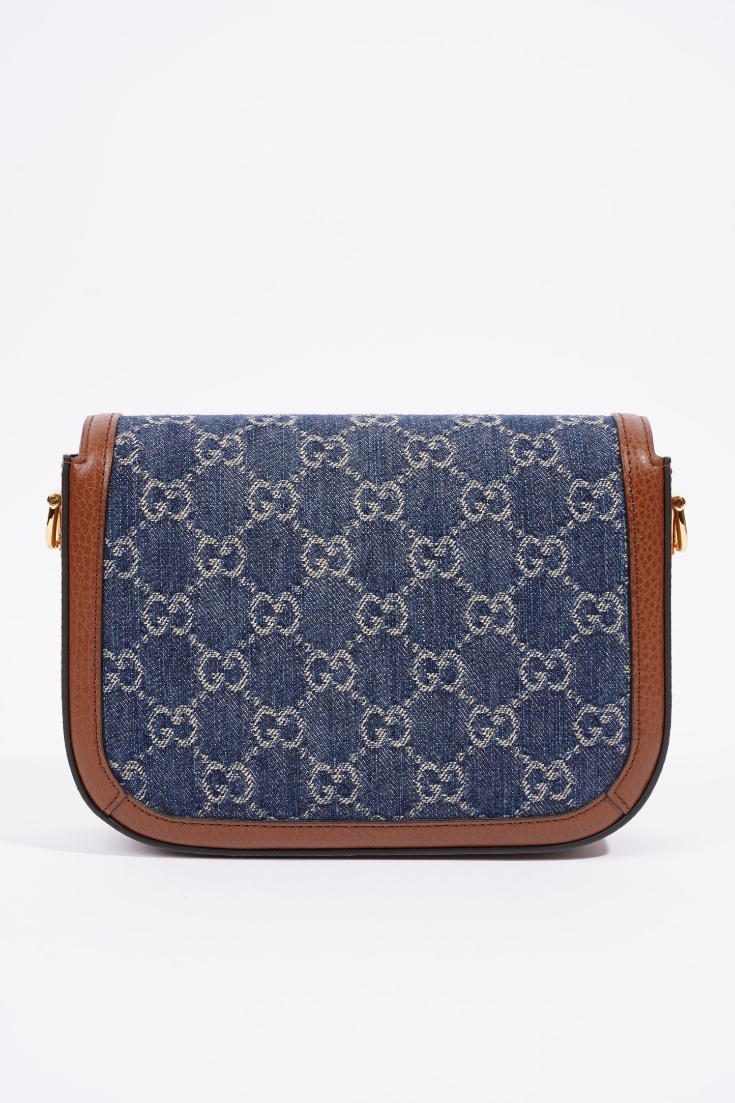 Gucci Web Horsebit 1955 Bag Brown / Denim Canvas / Leather