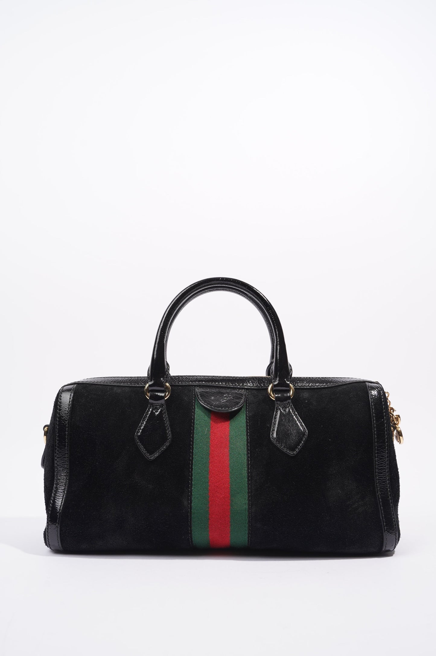 Gucci Womens Ophidia Boston Bag Black / Green / Red