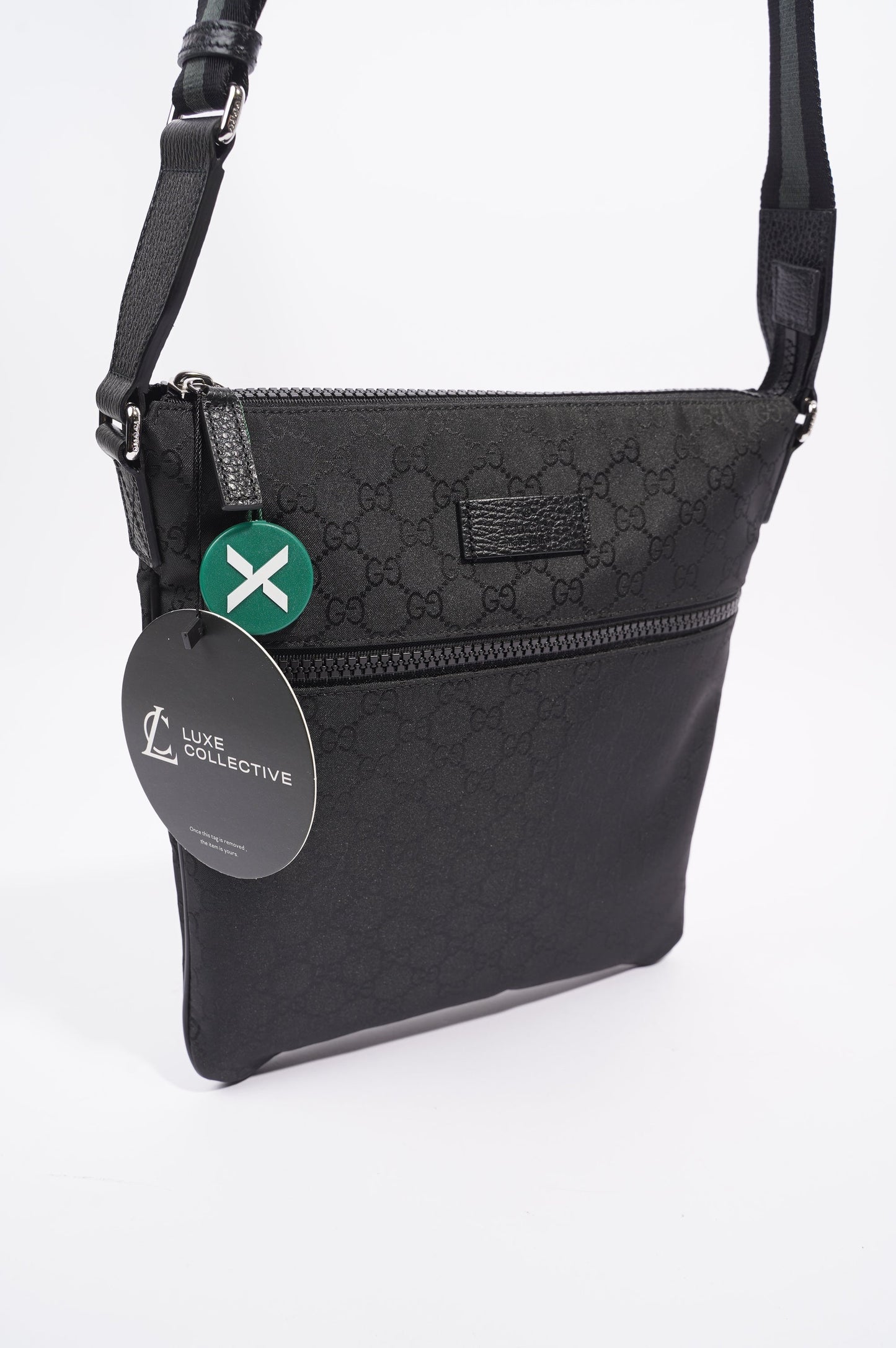 Gucci Mens GG Messenger Bag Black Small
