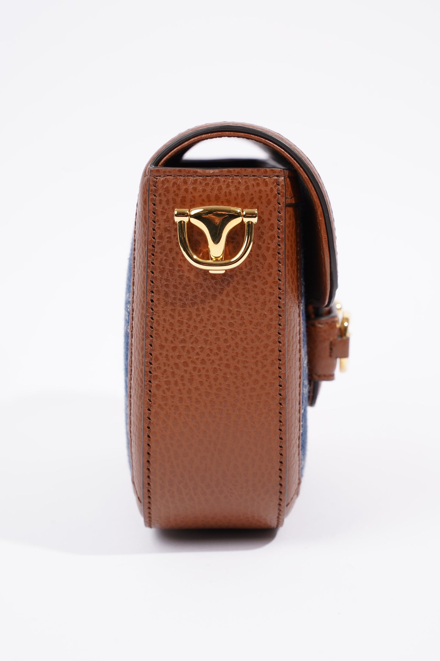 Gucci Web Horsebit 1955 Bag Brown / Denim Canvas / Leather