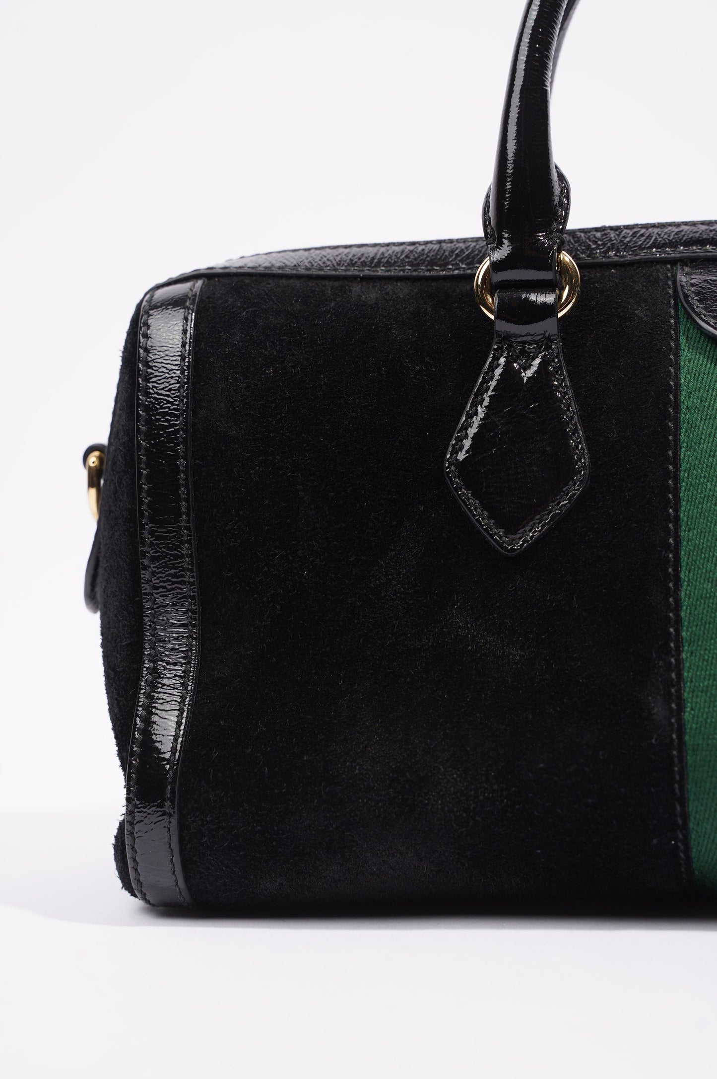 Gucci Womens Ophidia Boston Bag Black / Green / Red