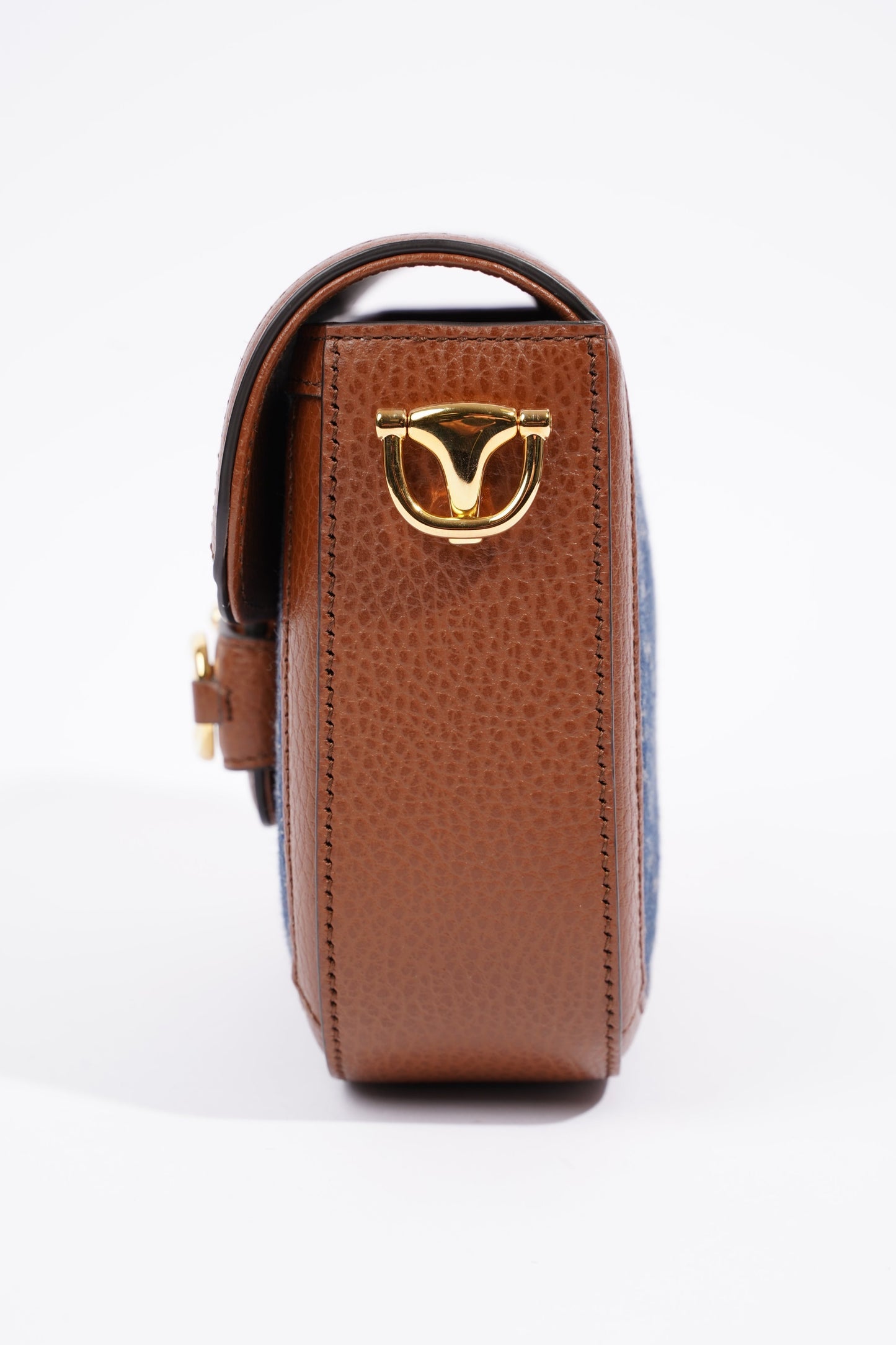 Gucci Web Horsebit 1955 Bag Brown / Denim Canvas / Leather