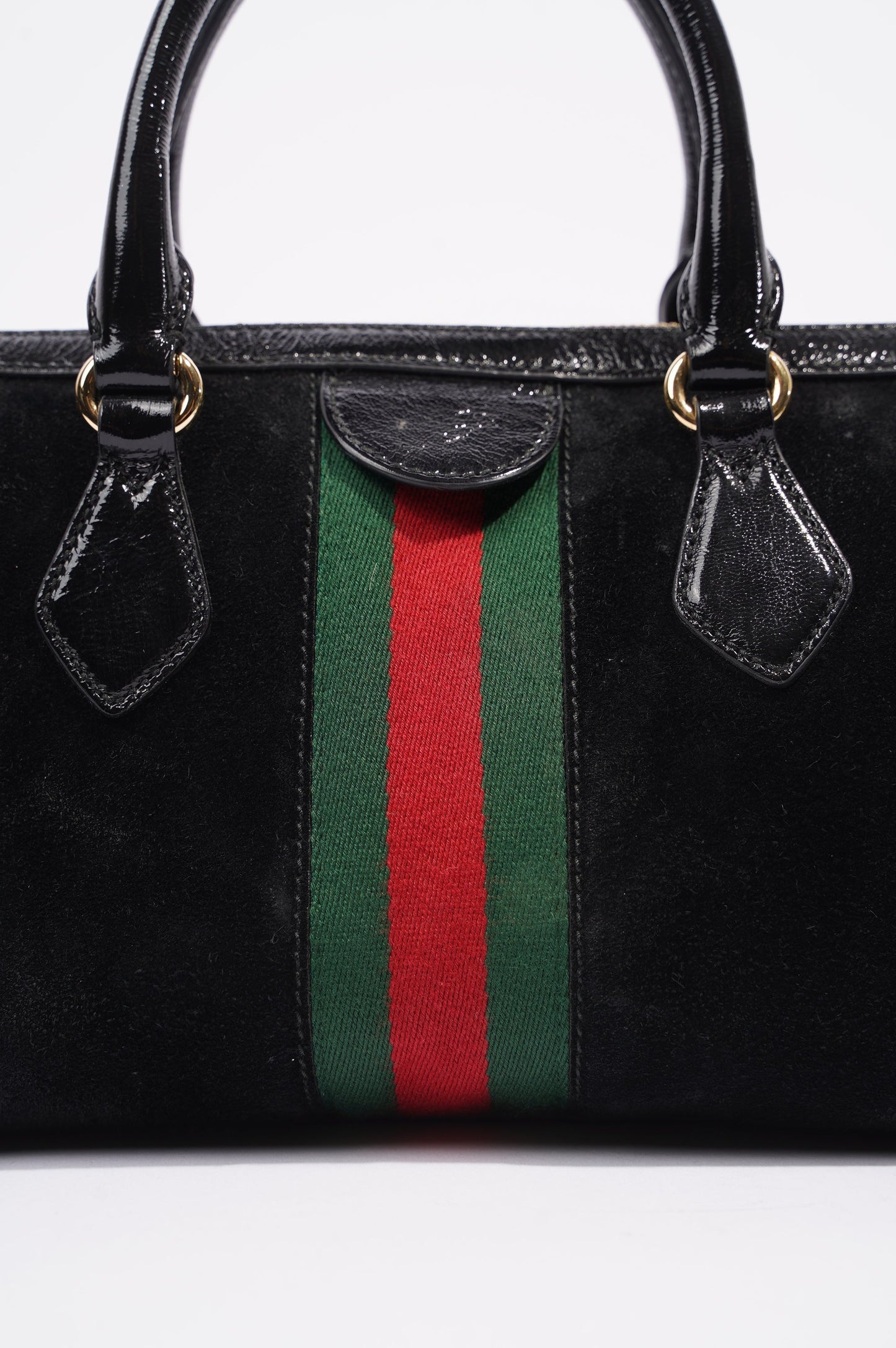 Gucci Womens Ophidia Boston Bag Black / Green / Red