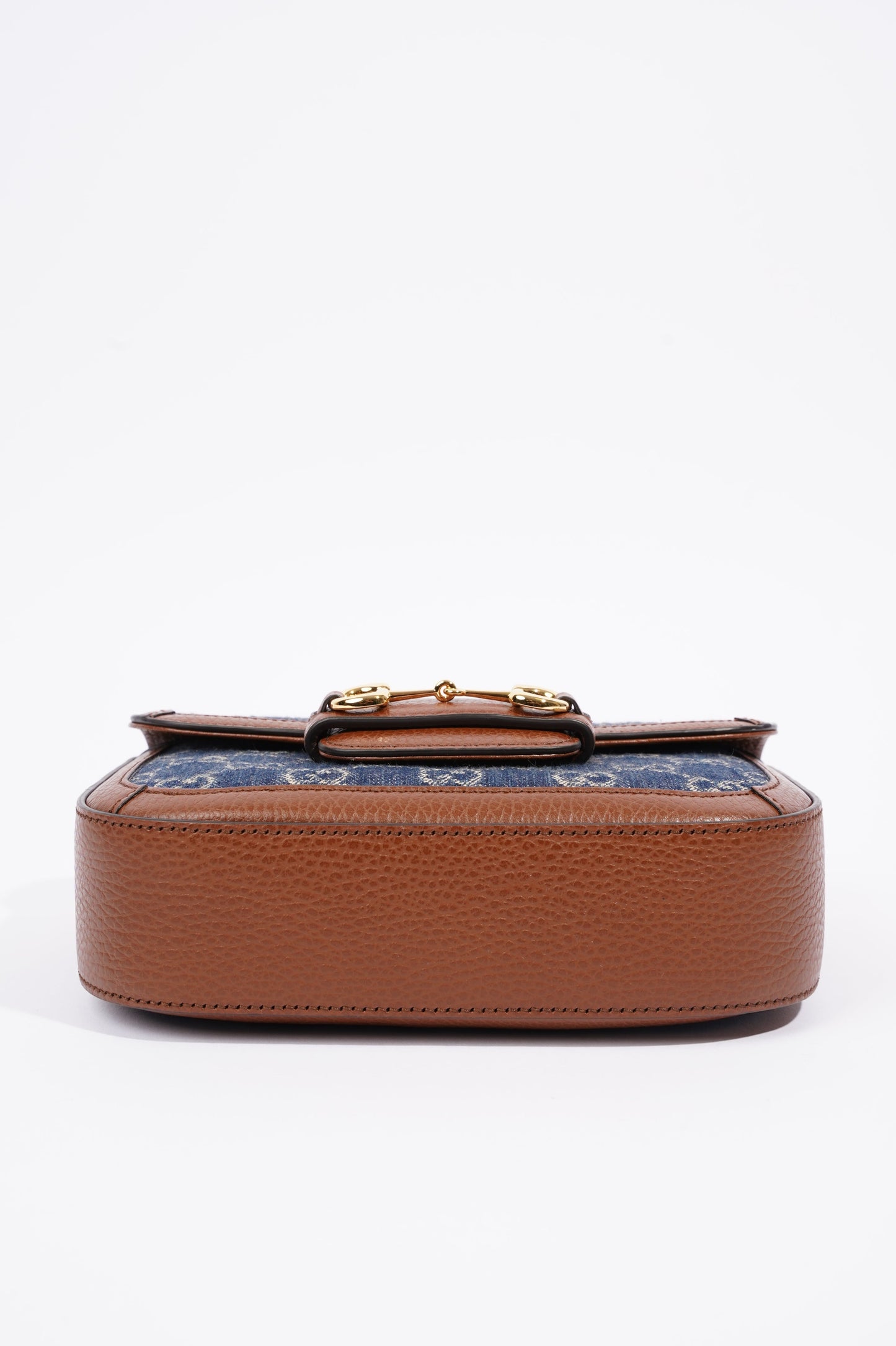 Gucci Web Horsebit 1955 Bag Brown / Denim Canvas / Leather