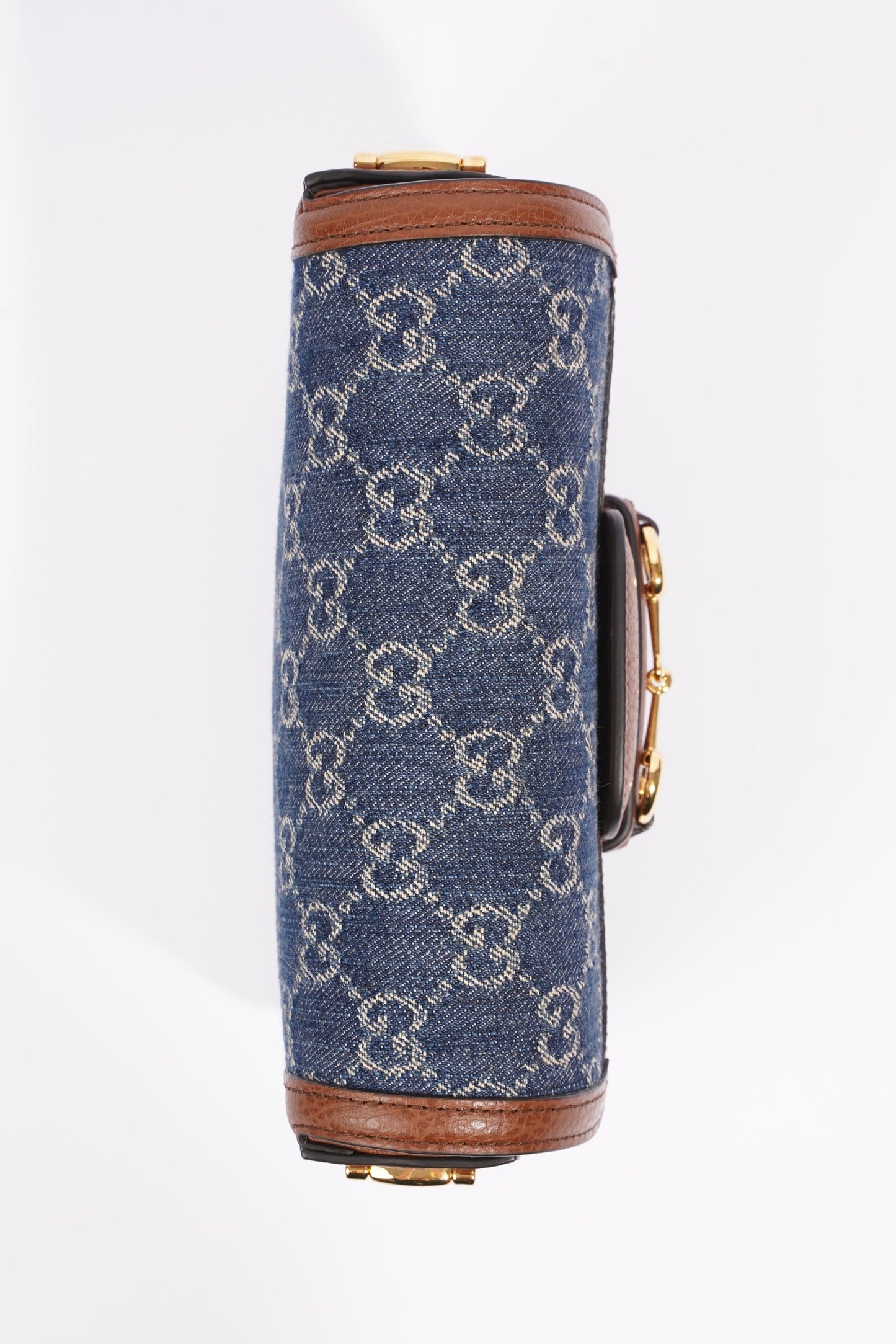 Gucci Web Horsebit 1955 Bag Brown / Denim Canvas / Leather