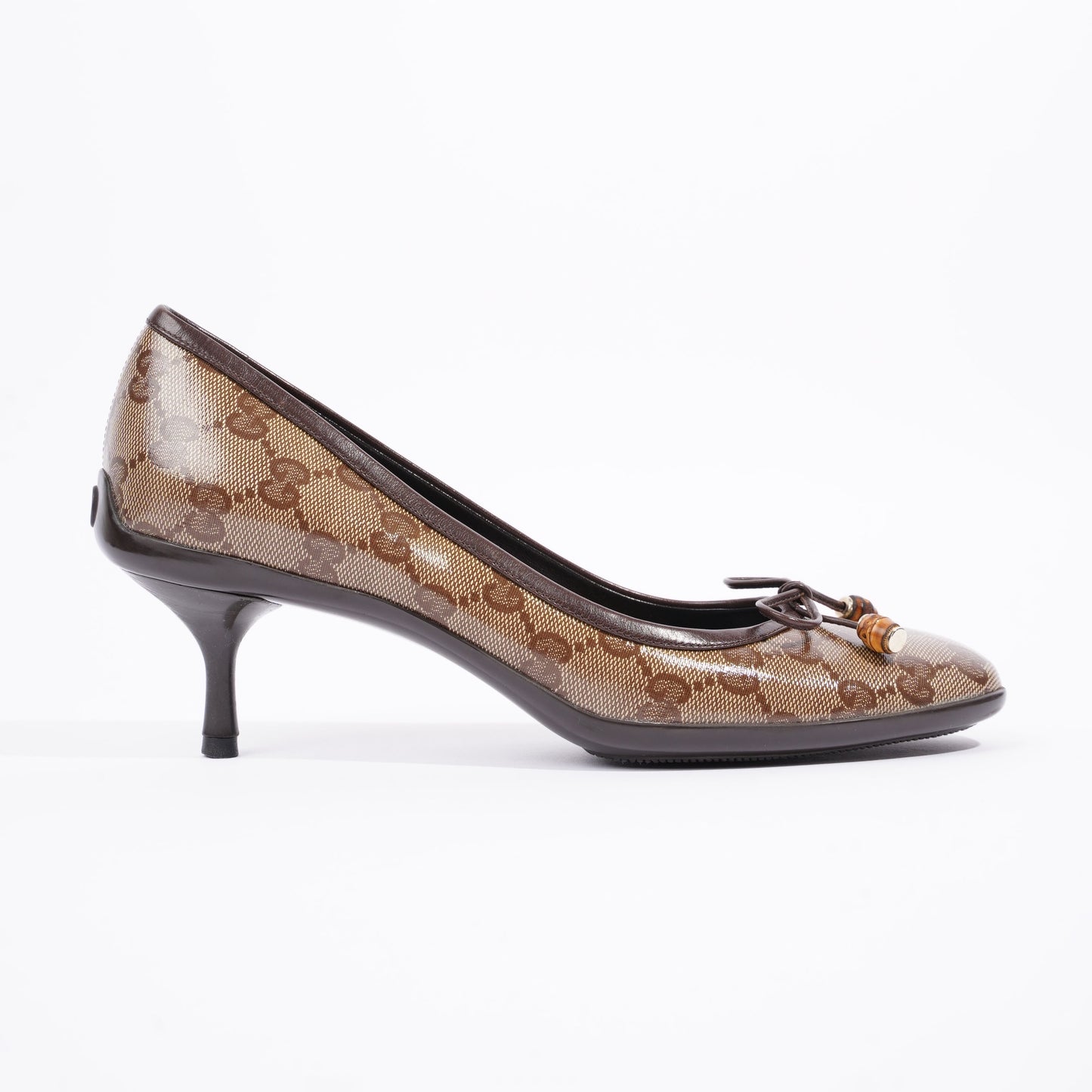 Gucci Womens GG Pump Beige / Brown EU 37.5 / UK 4.5