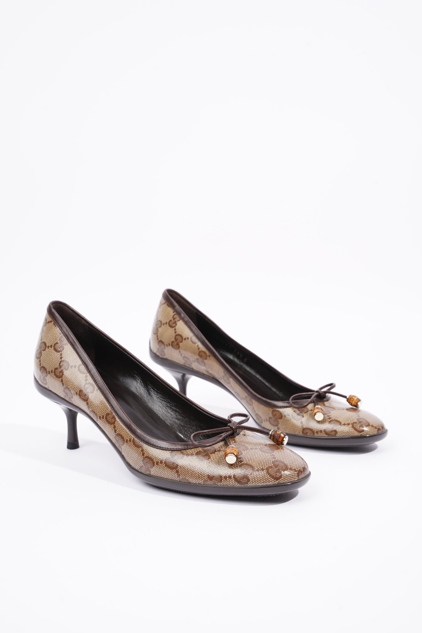 Gucci Womens GG Pump Beige / Brown EU 37.5 / UK 4.5