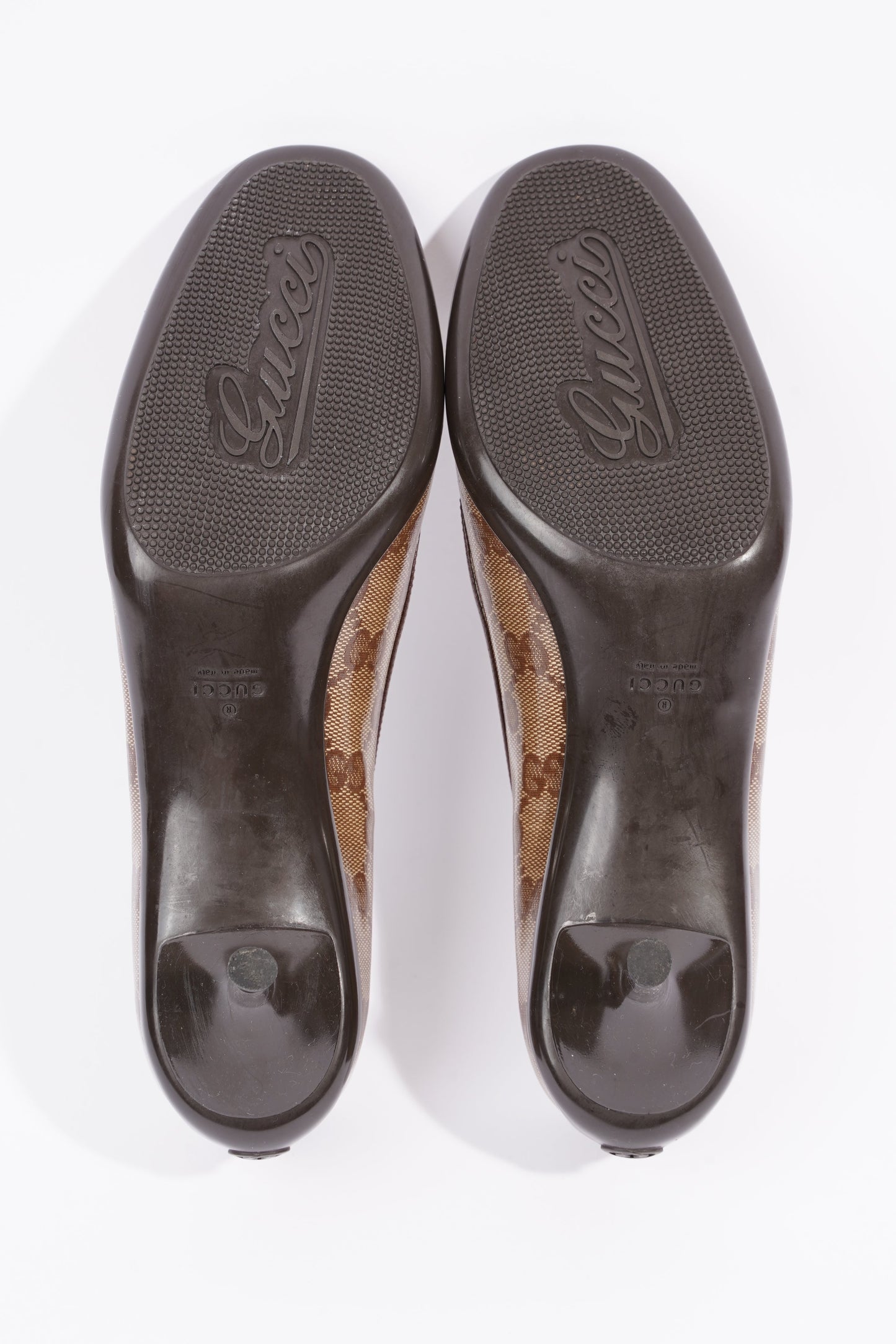 Gucci Womens GG Pump Beige / Brown EU 37.5 / UK 4.5