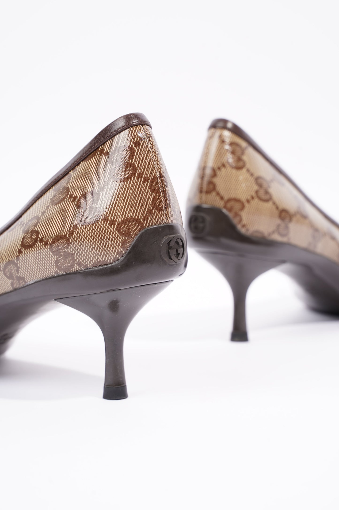 Gucci Womens GG Pump Beige / Brown EU 37.5 / UK 4.5