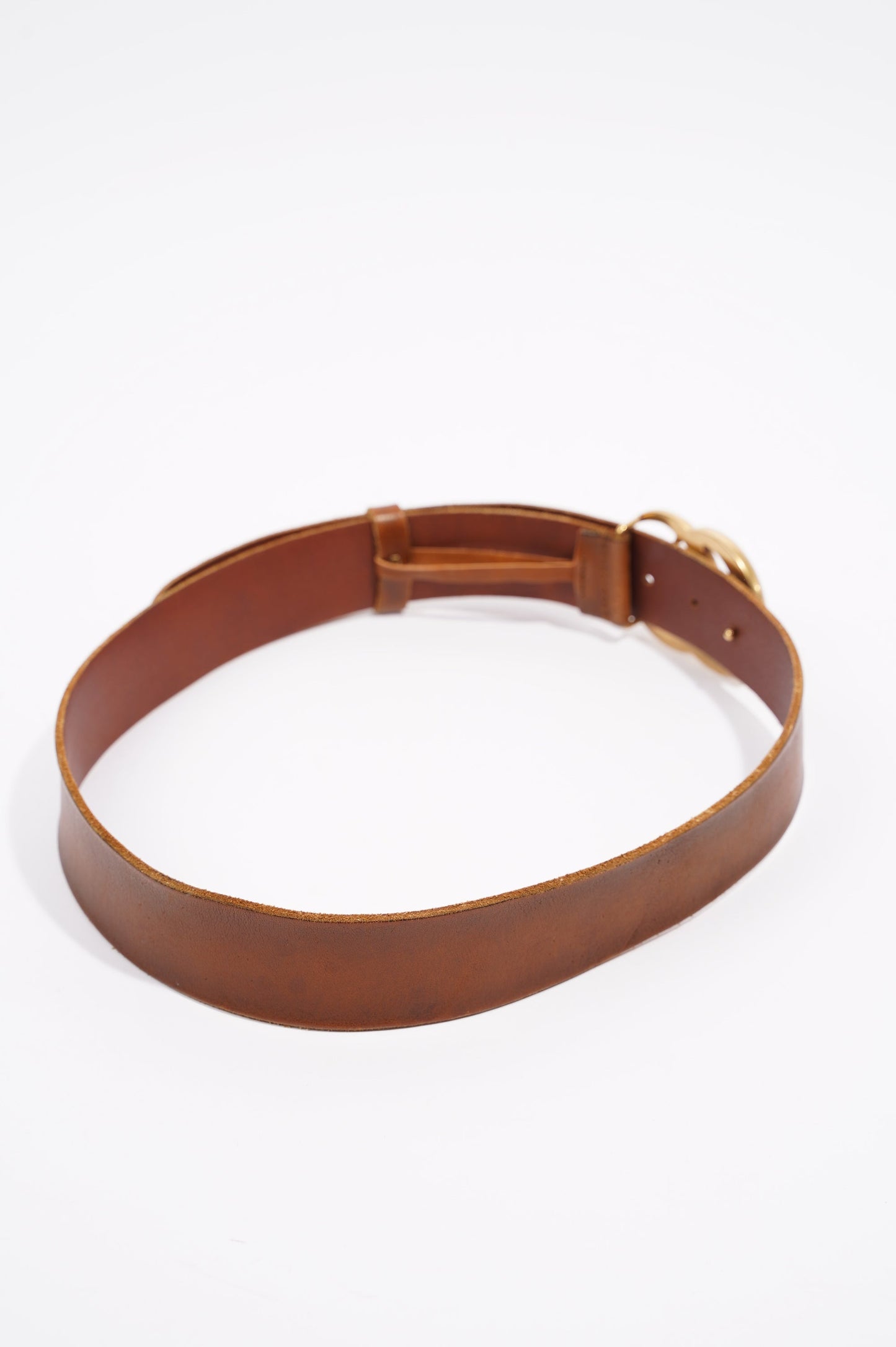 Gucci Mens Marmont Leather Belt Brown / Gold 85-34