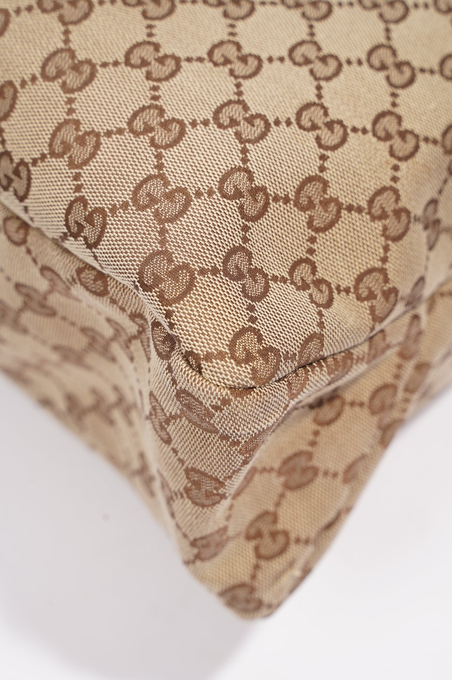 Gucci Womens GG Horsebit Hobo Beige Large