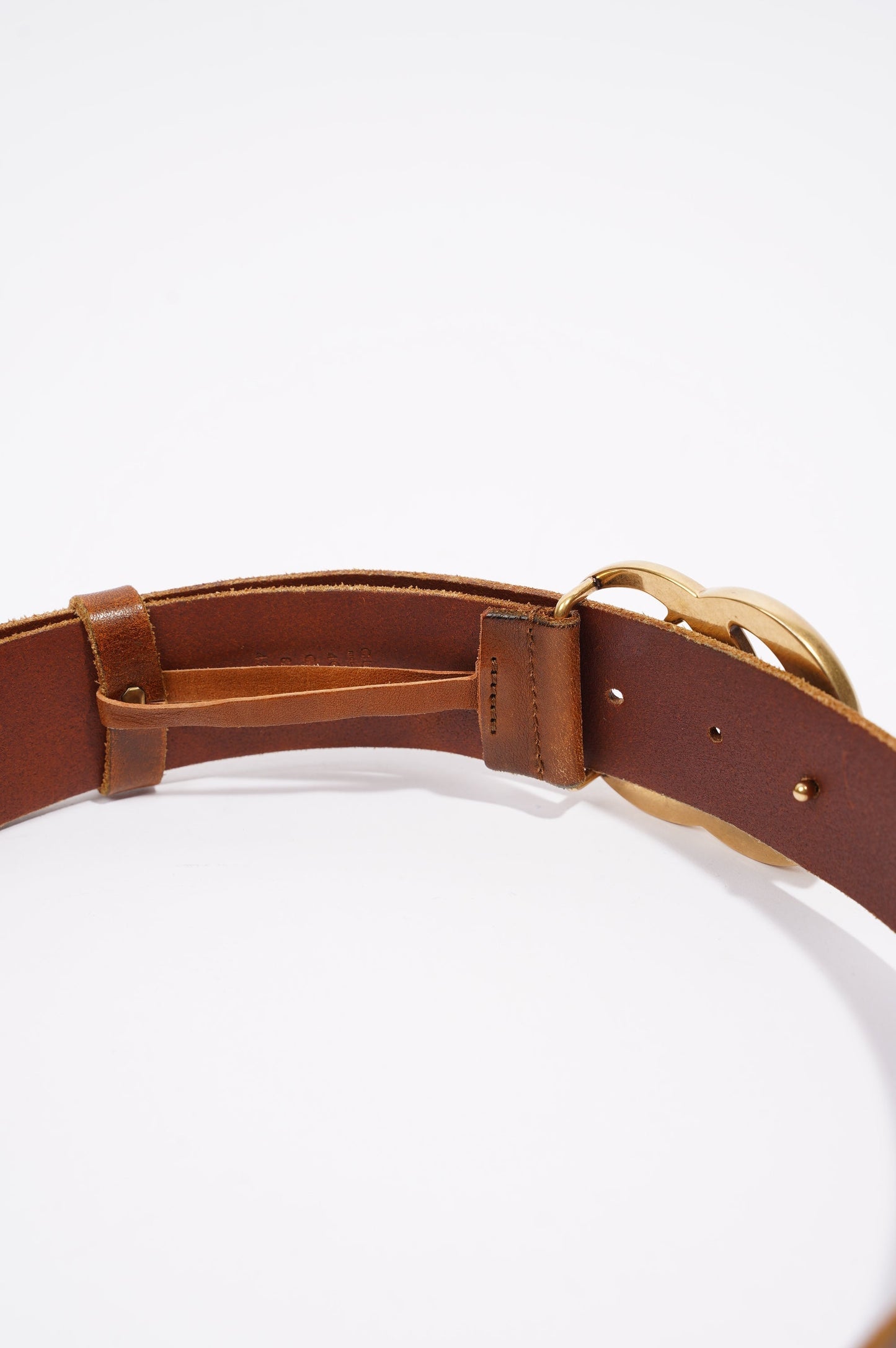 Gucci Mens Marmont Leather Belt Brown / Gold 85-34
