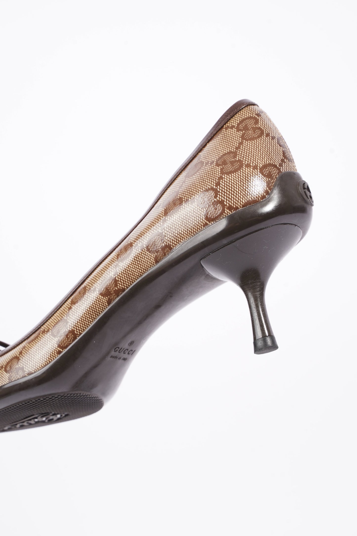 Gucci Womens GG Pump Beige / Brown EU 37.5 / UK 4.5