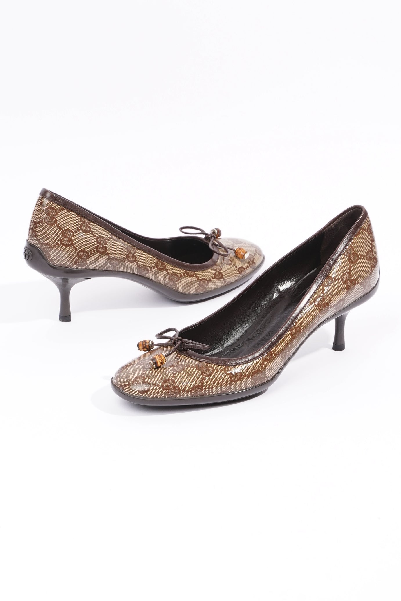 Gucci Womens GG Pump Beige / Brown EU 37.5 / UK 4.5