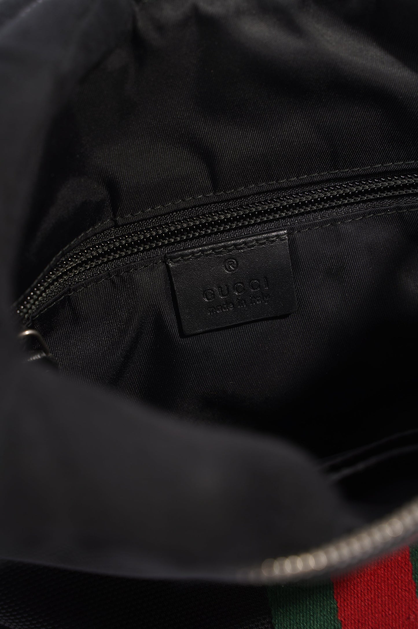 Gucci Womens Cloth Messenger Bag Black Small