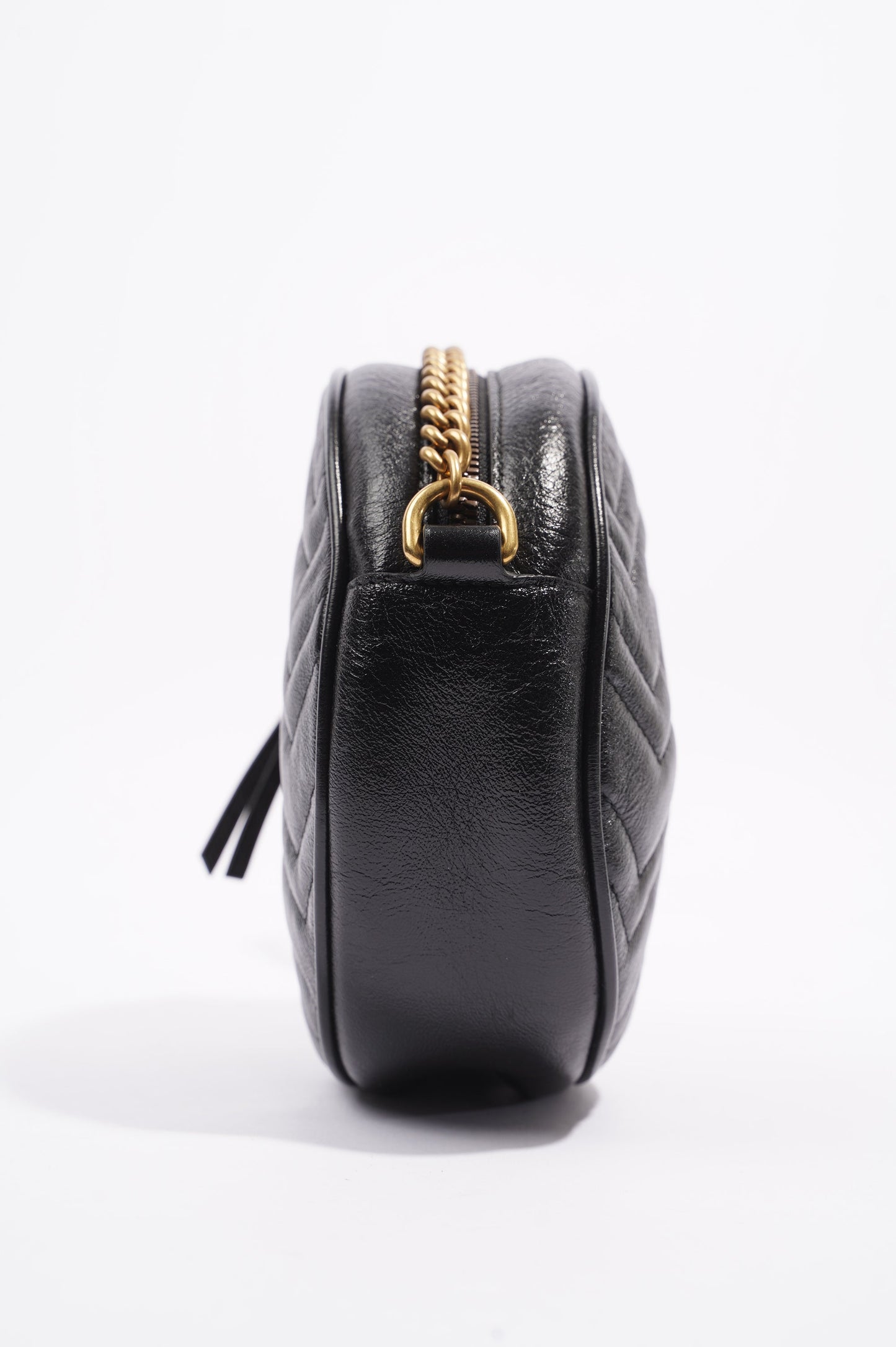 Gucci Womens Marmont Round Bag Black / Gold