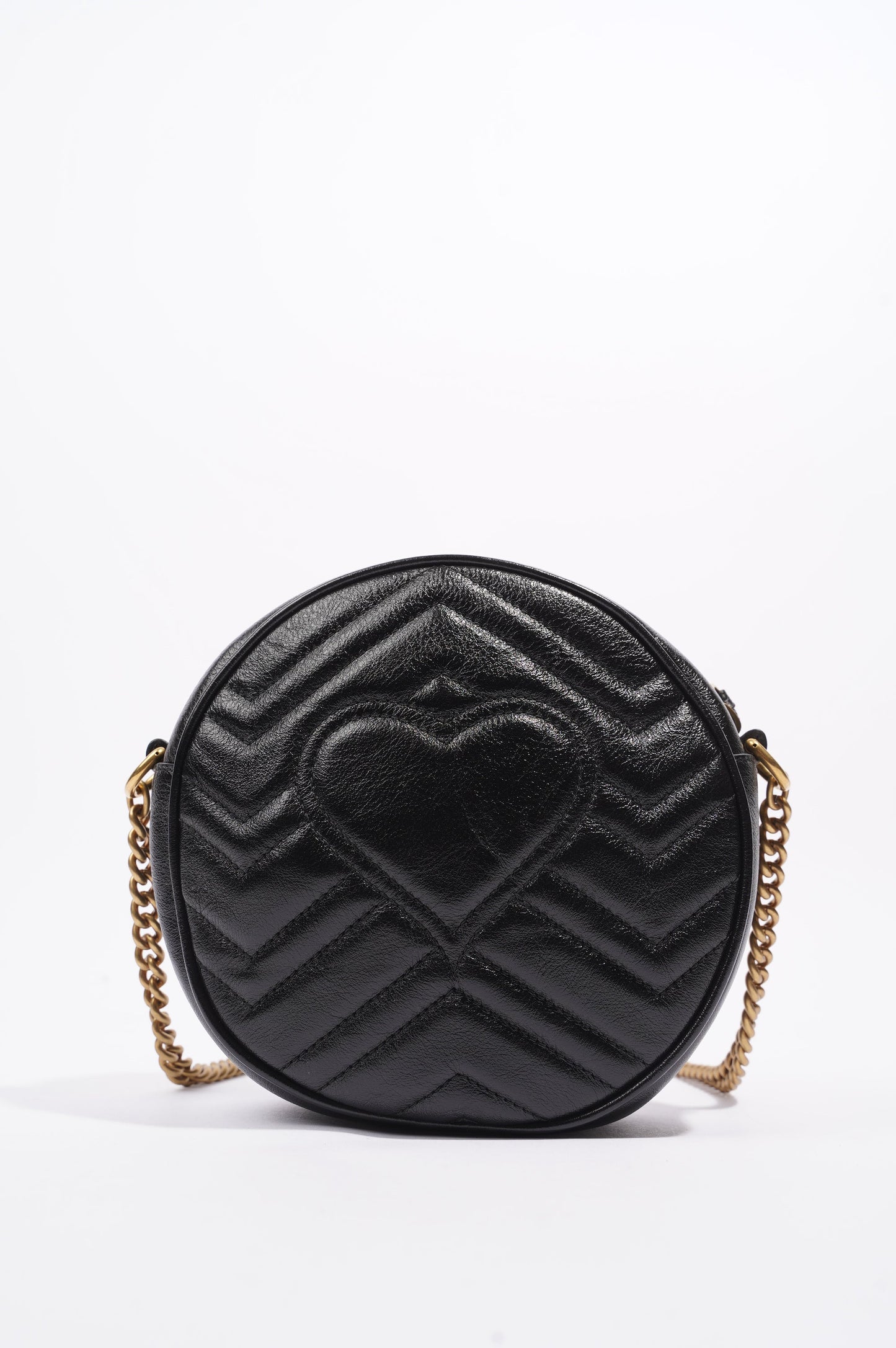 Gucci Womens Marmont Round Bag Black / Gold