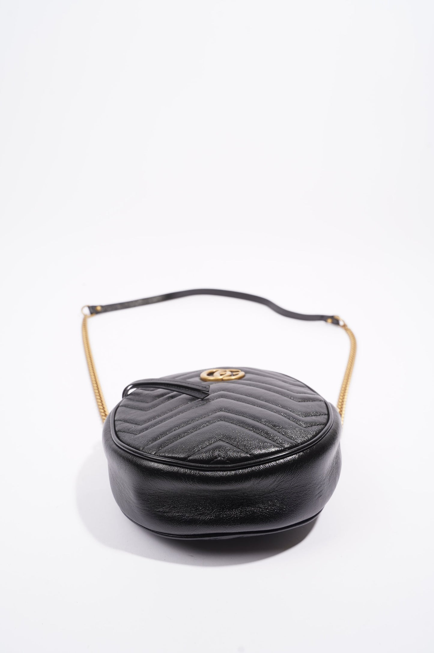 Gucci Womens Marmont Round Bag Black / Gold