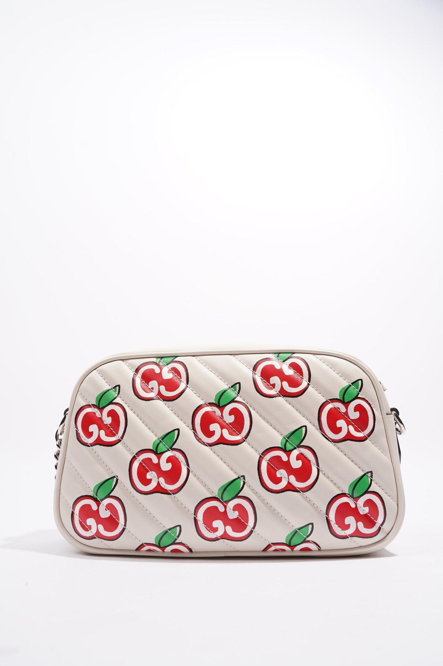 Gucci GG Apple Marmont Bag White Leather Small