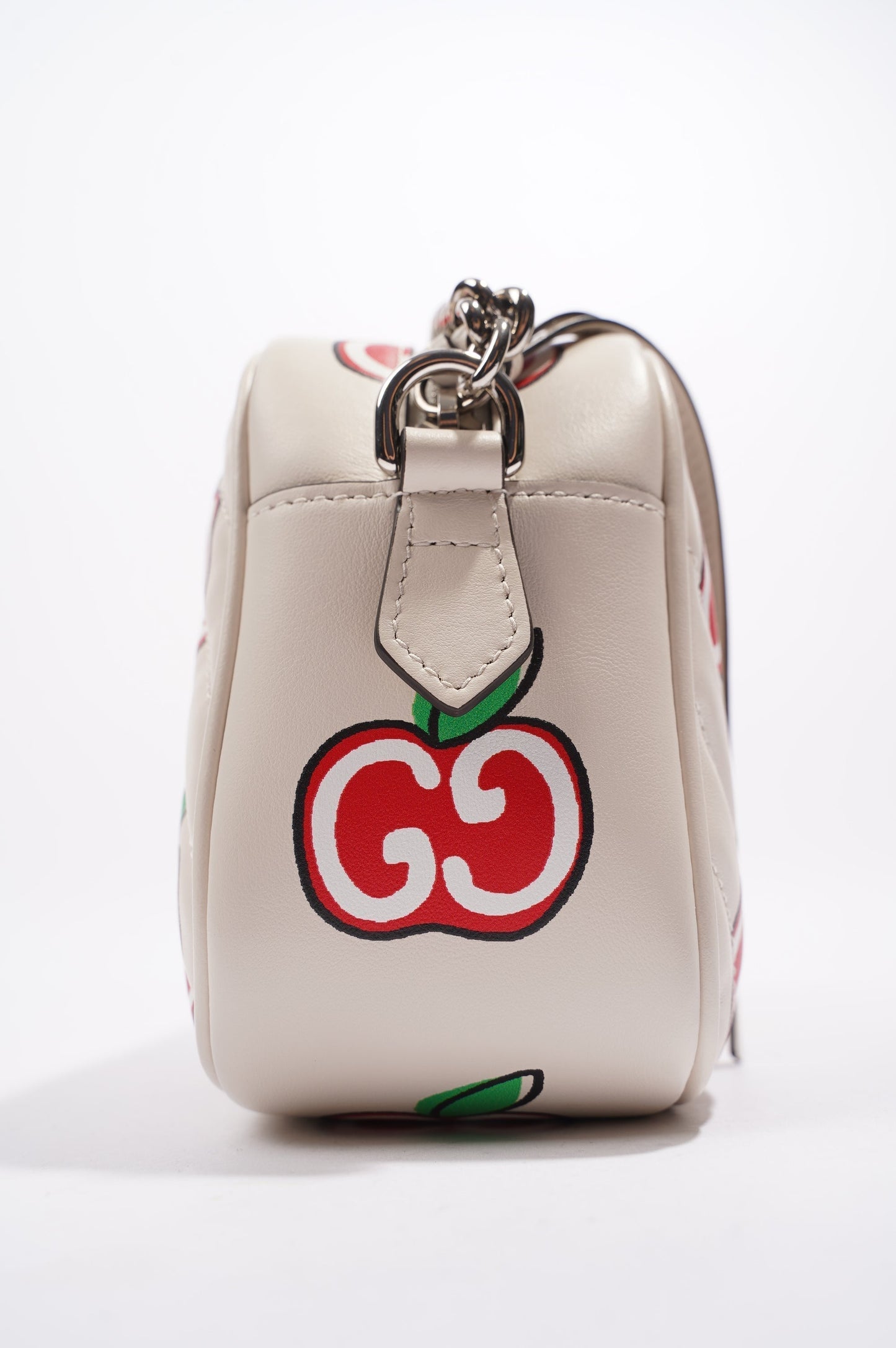 Gucci GG Apple Marmont Bag White Leather Small