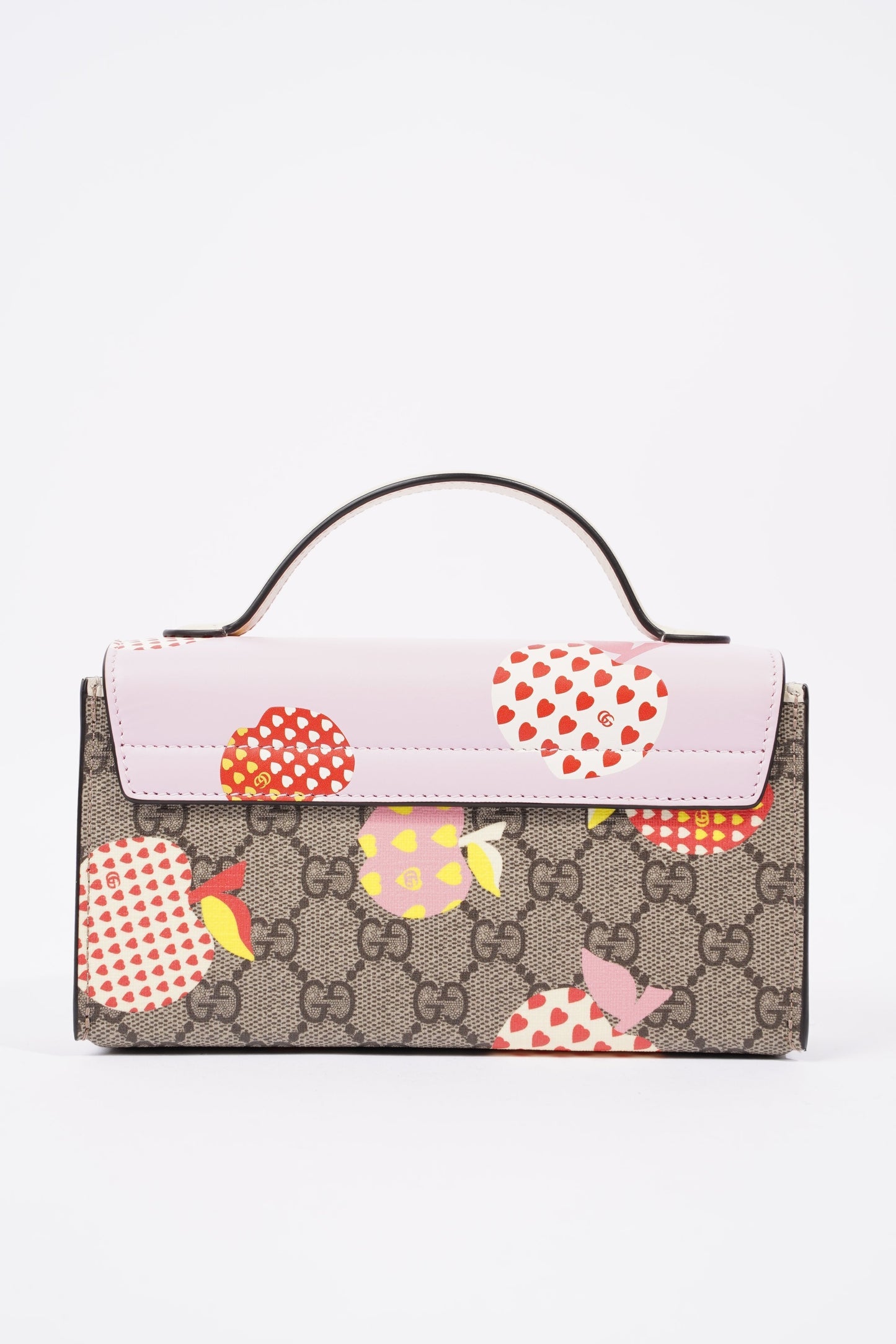 Gucci Womens Les Pommes Padlock Bag Multicoloured Canvas Mini