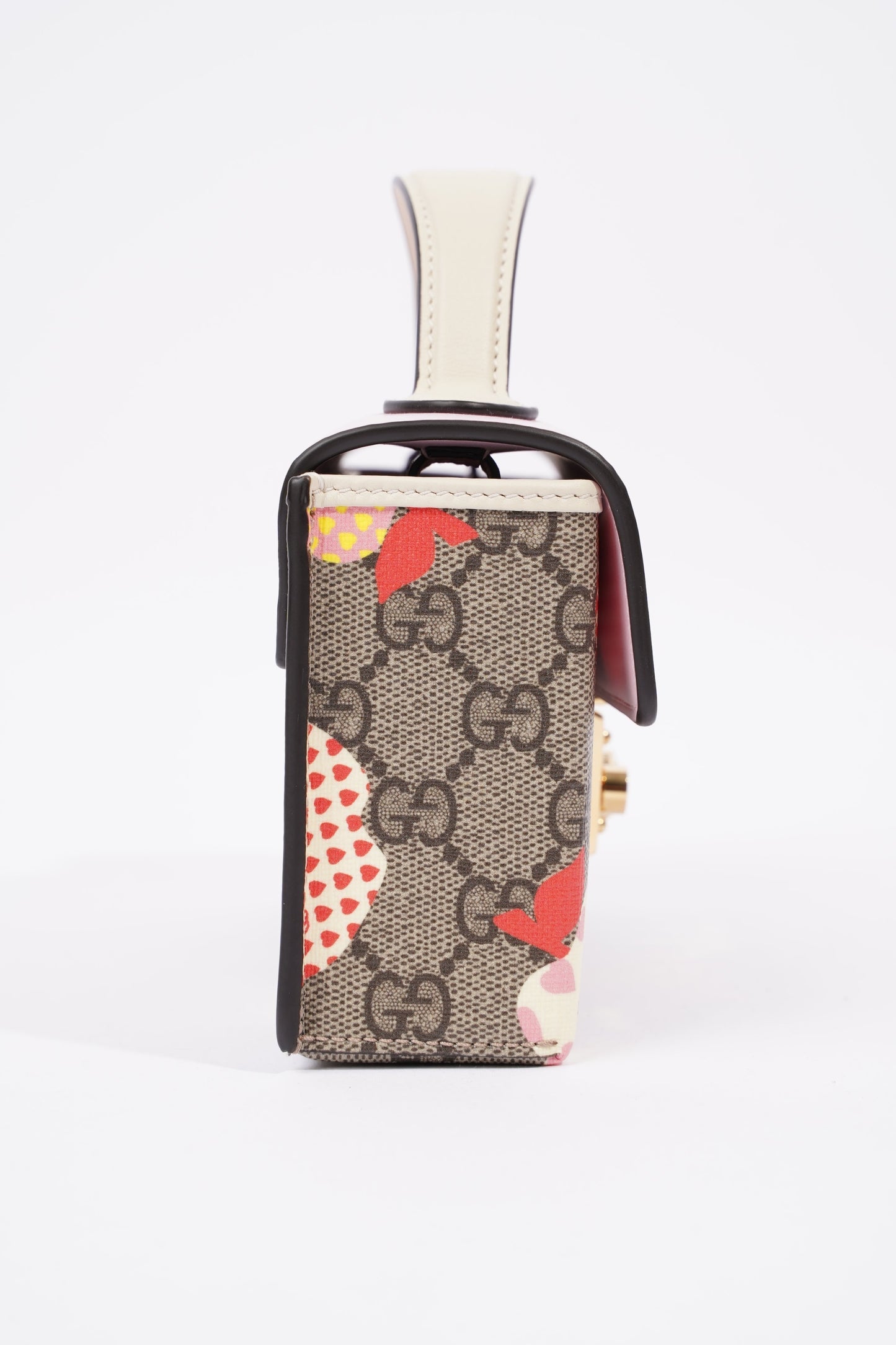 Gucci Womens Les Pommes Padlock Bag Multicoloured Canvas Mini