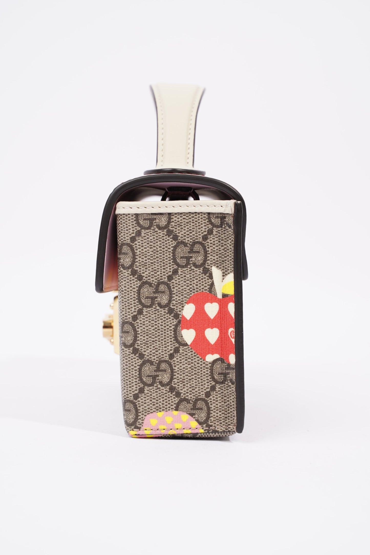 Gucci Womens Les Pommes Padlock Bag Multicoloured Canvas Mini