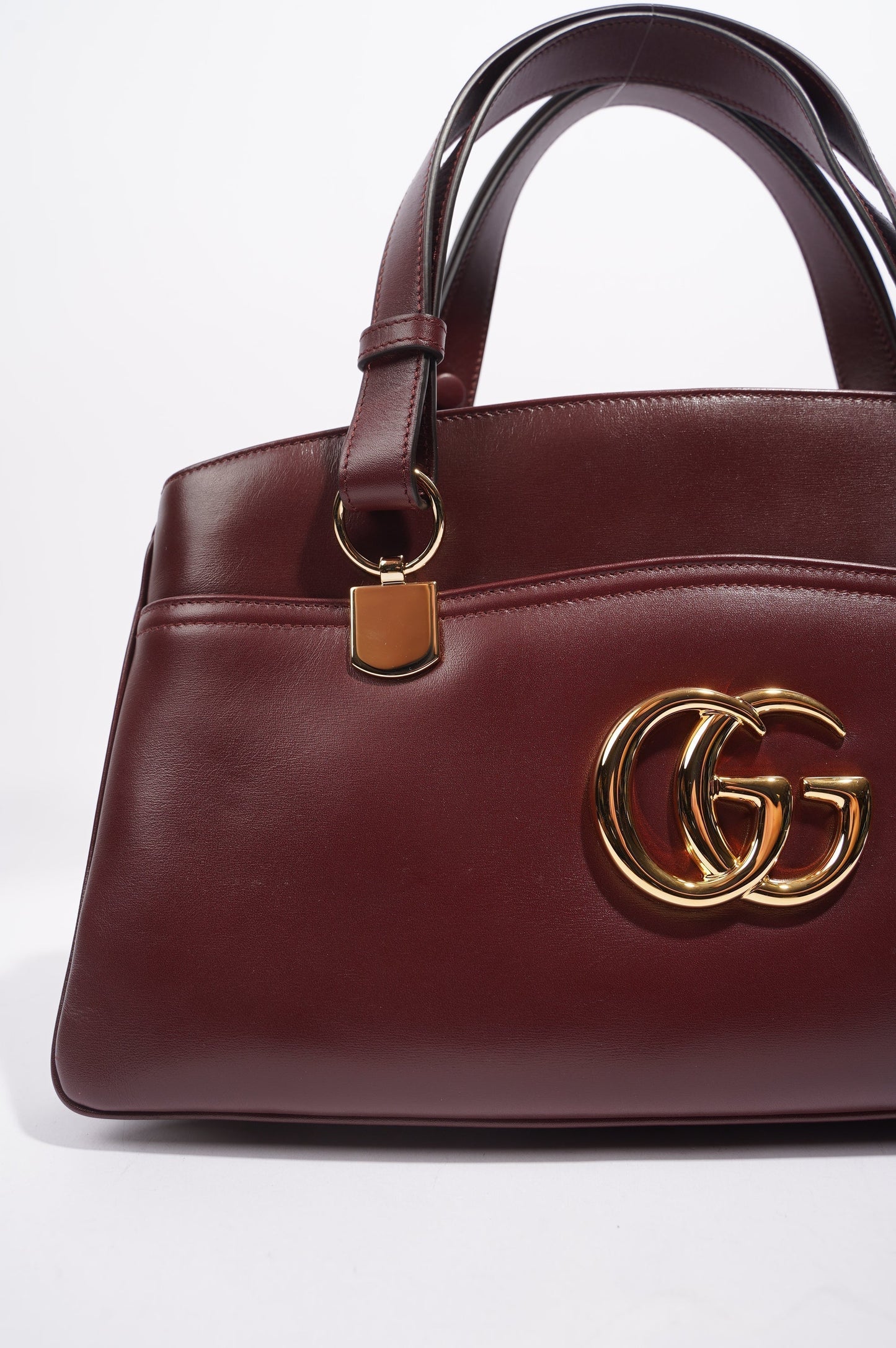 Gucci Womens Arli Shoulder Bag Red Leather Large