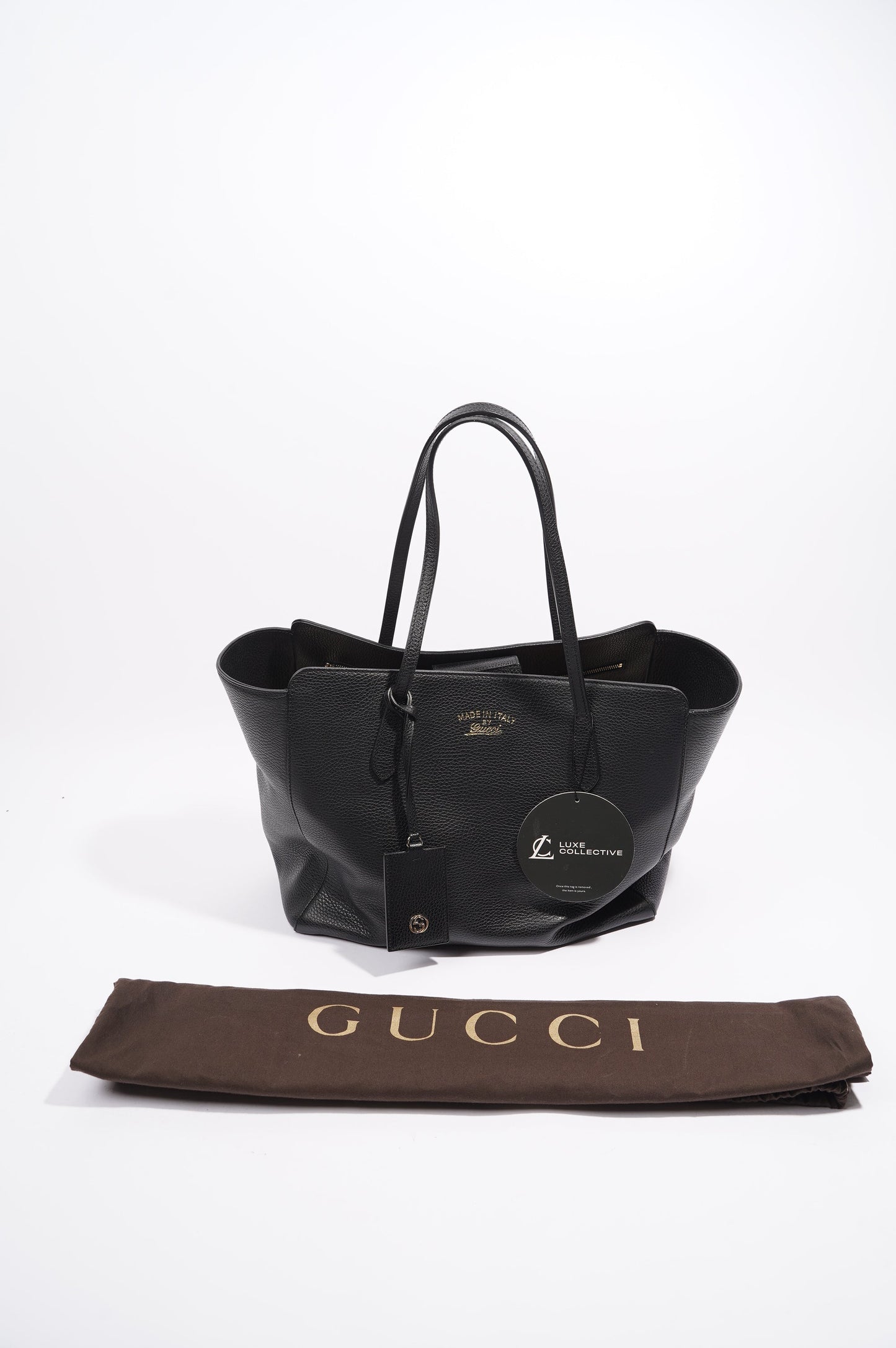 Gucci Tote Bag Black Leather