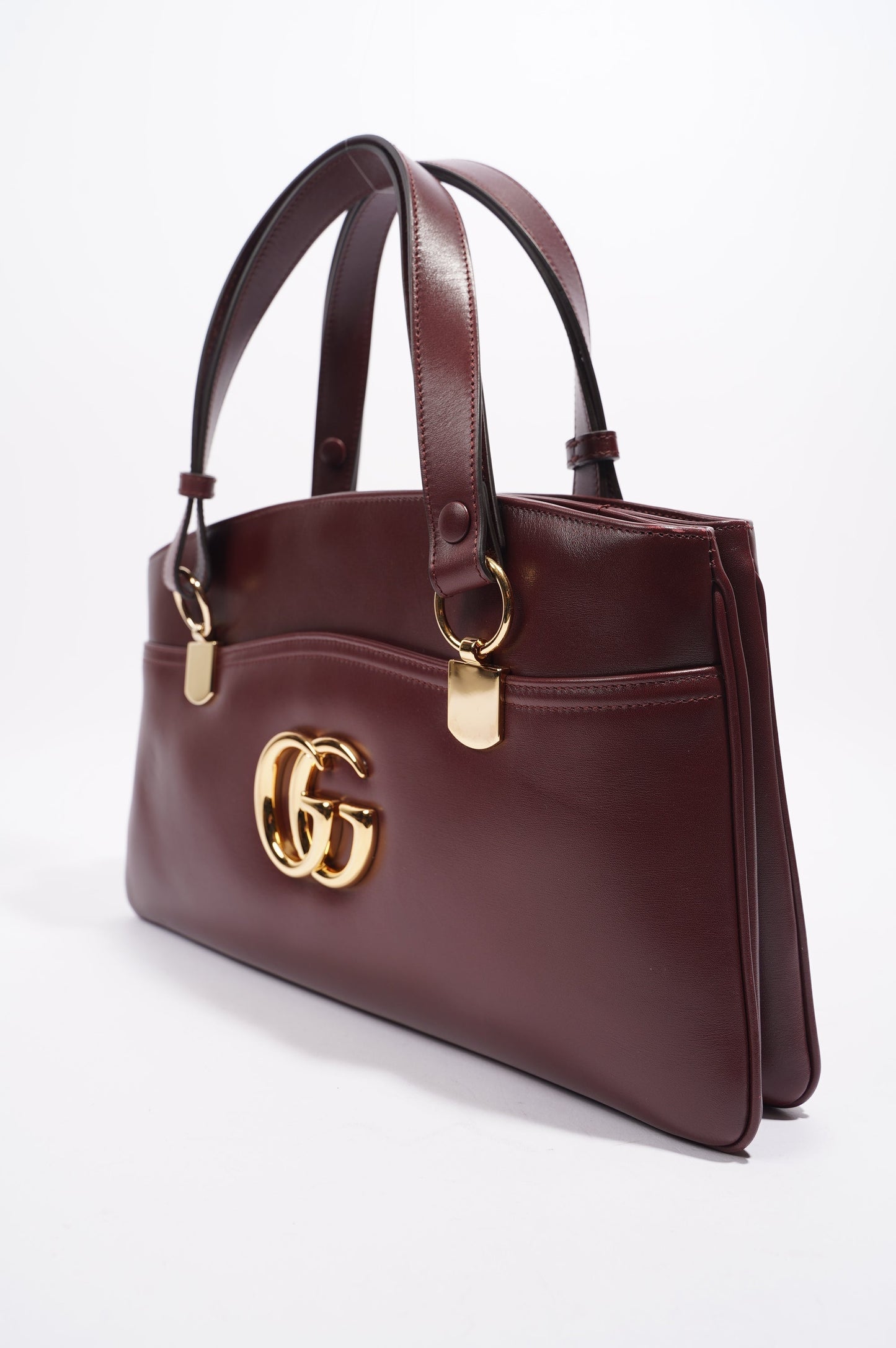 Gucci Womens Arli Shoulder Bag Red Leather Large