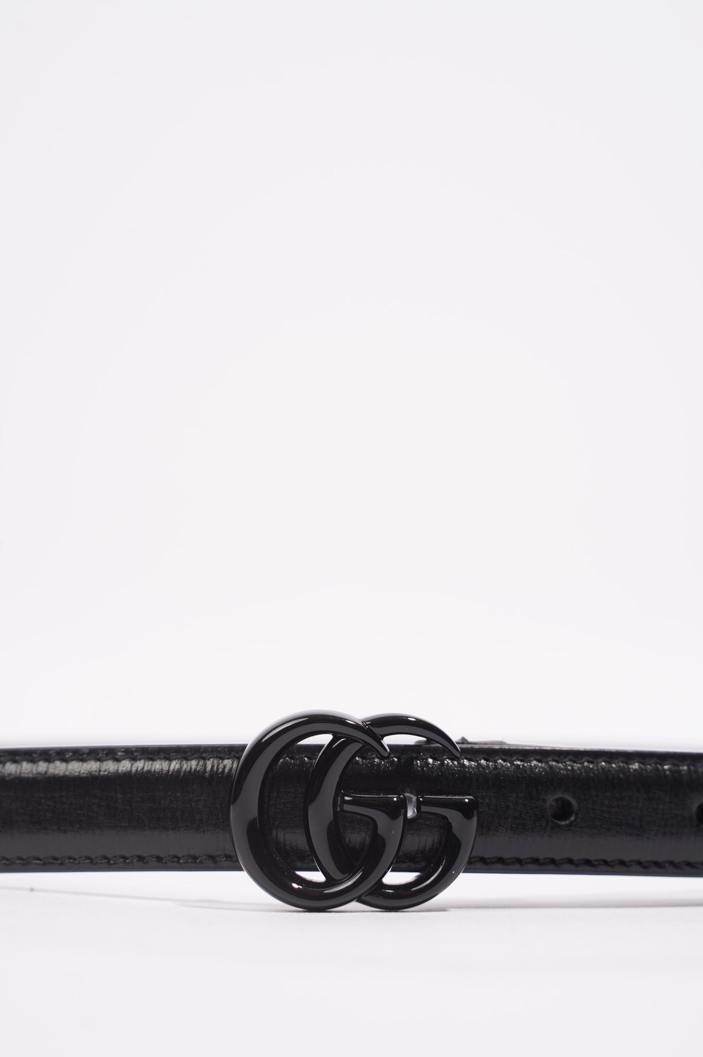Gucci Womens Marmont Skinny Belt Black 95cm - 38"