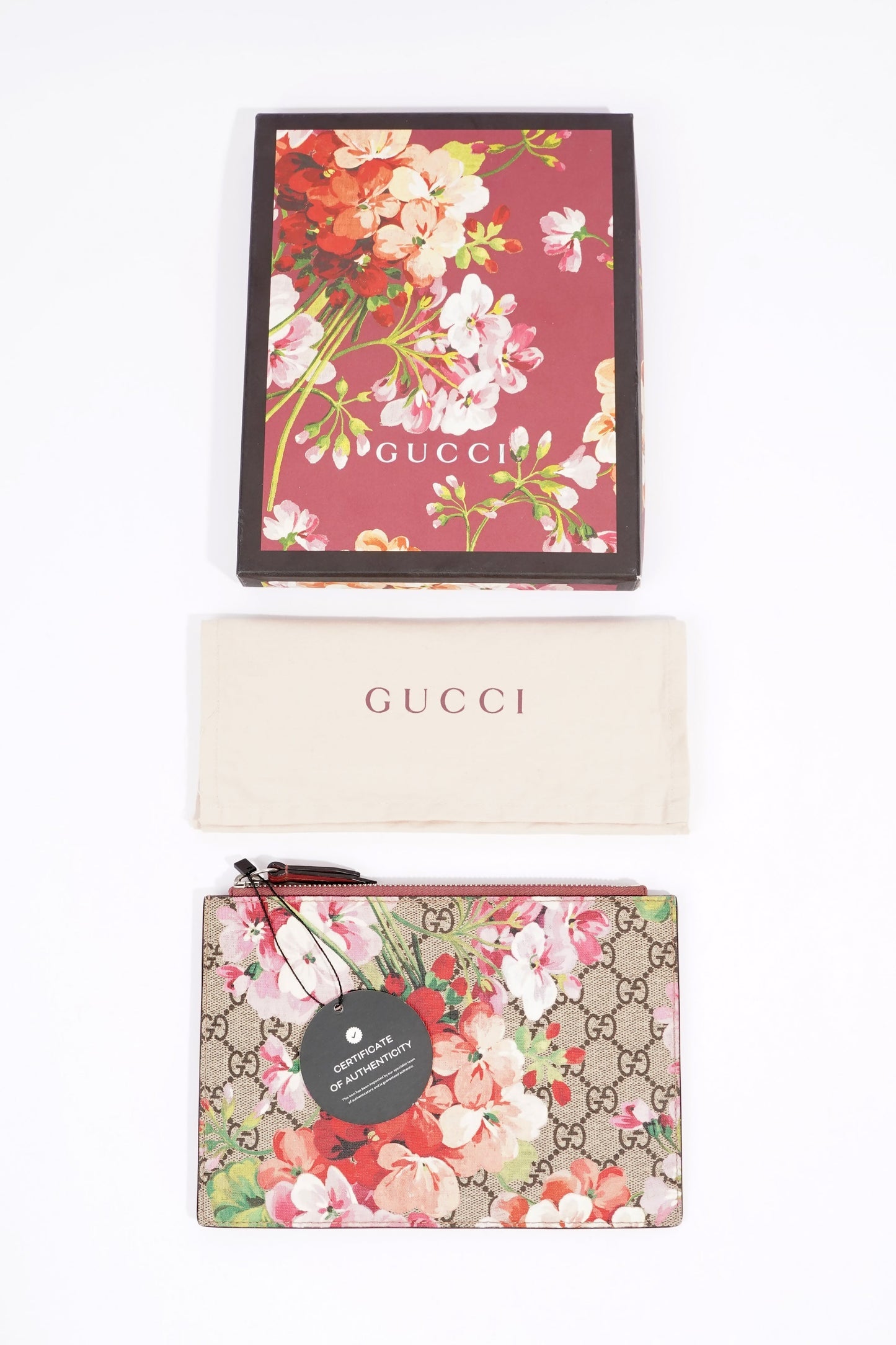 Gucci Bloom Zip Pouch Supreme / Flowers Canvas