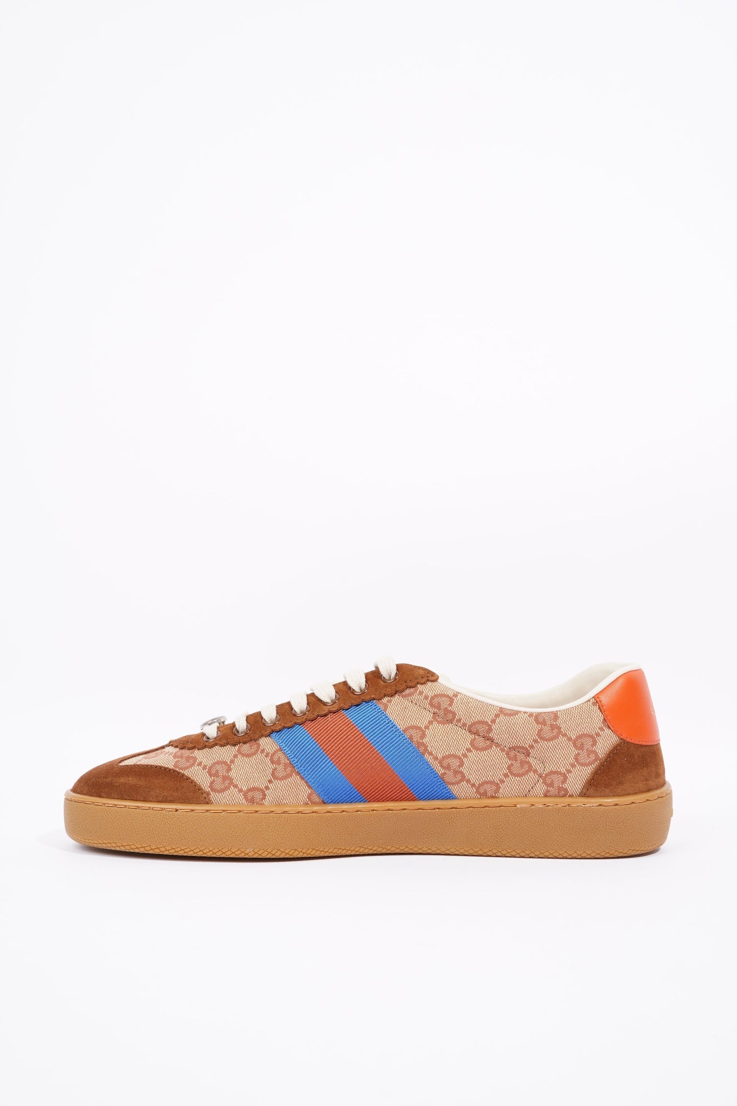 Gucci Mens Low Top Brick Red / Beige EU 44 / UK 10