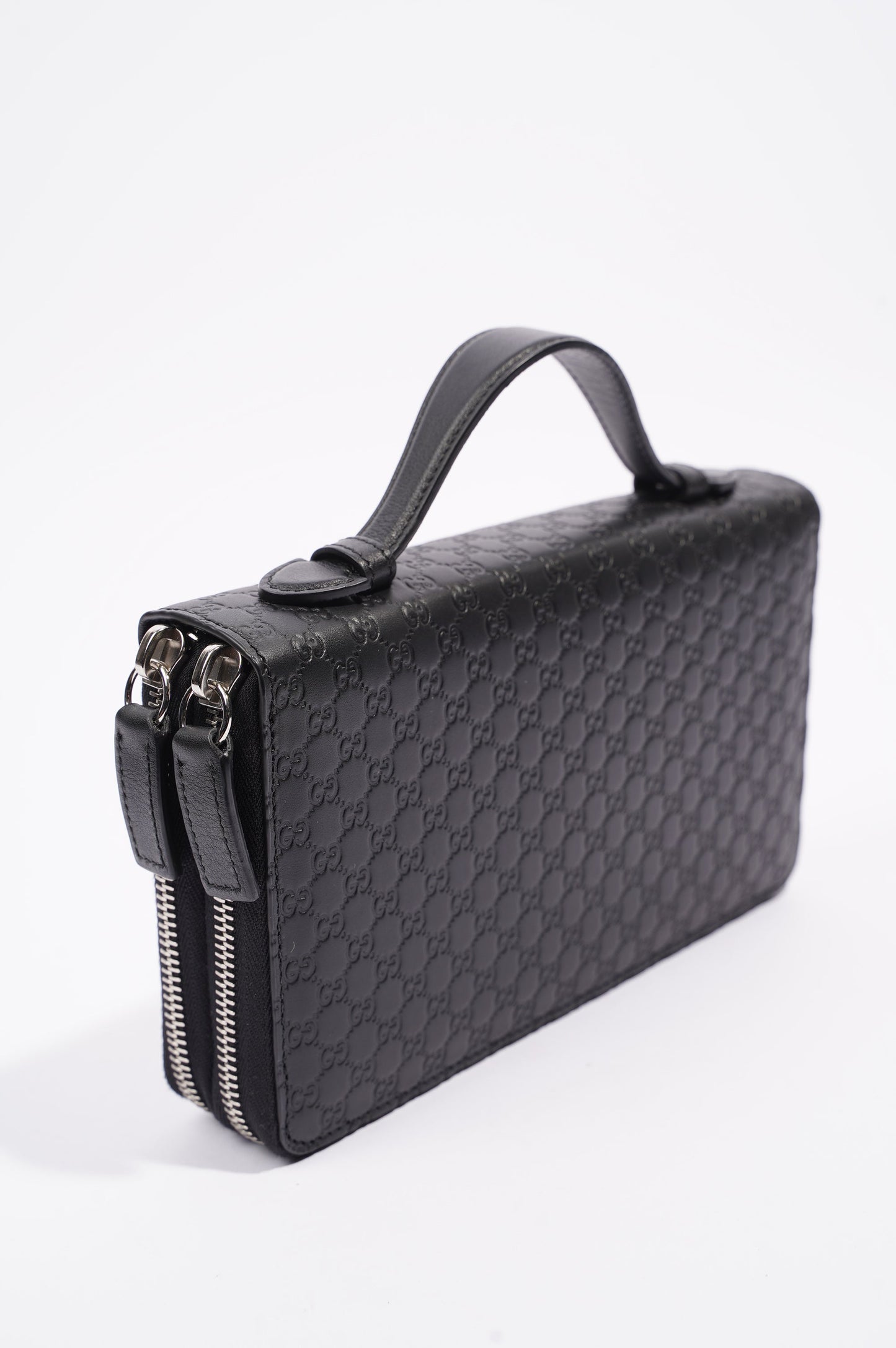 Gucci Mens Microssima Zipper Wallet Black