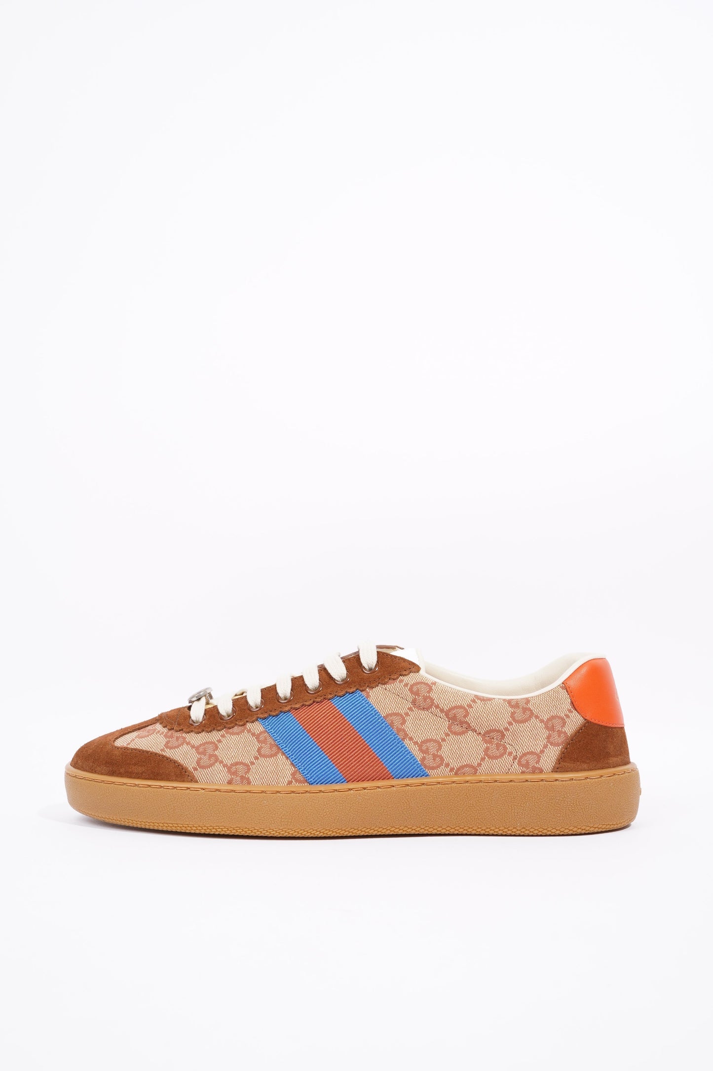 Gucci Mens Low Top Brick Red / Beige EU 44 / UK 10