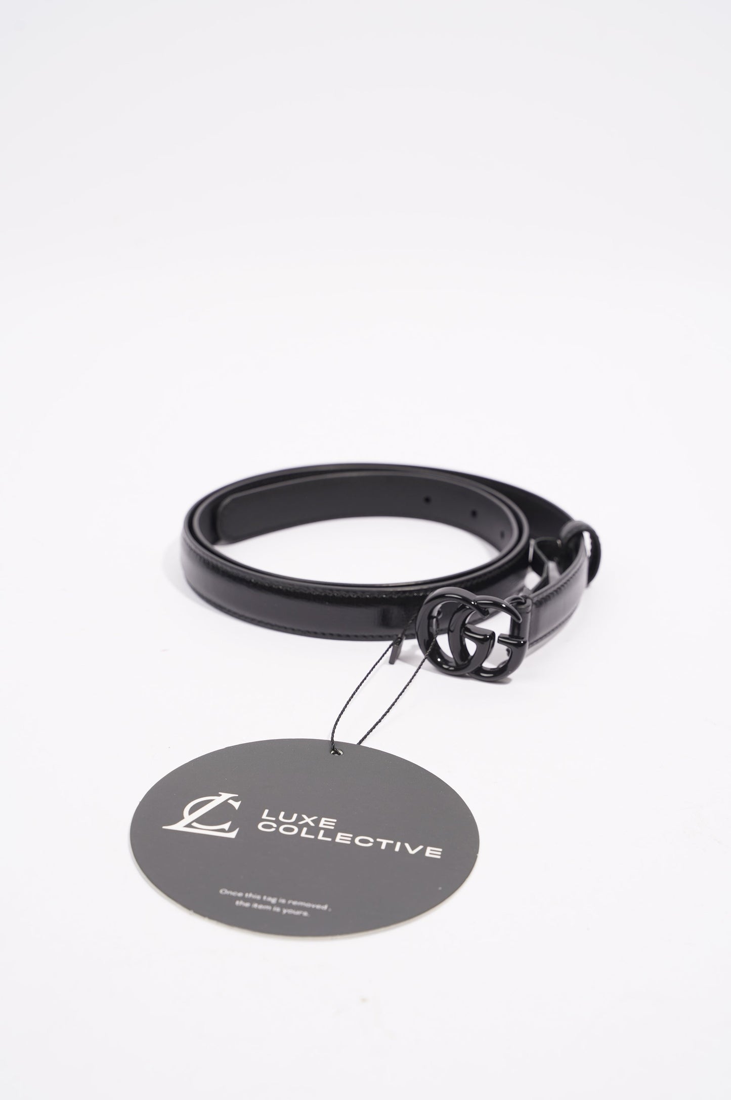 Gucci Womens Marmont Skinny Belt Black 95cm - 38"