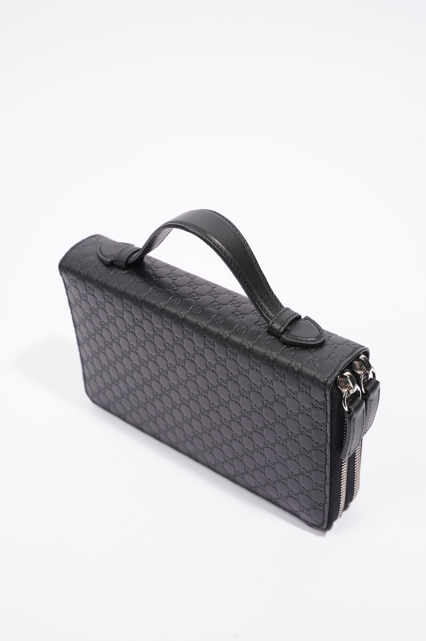 Gucci Mens Microssima Zipper Wallet Black