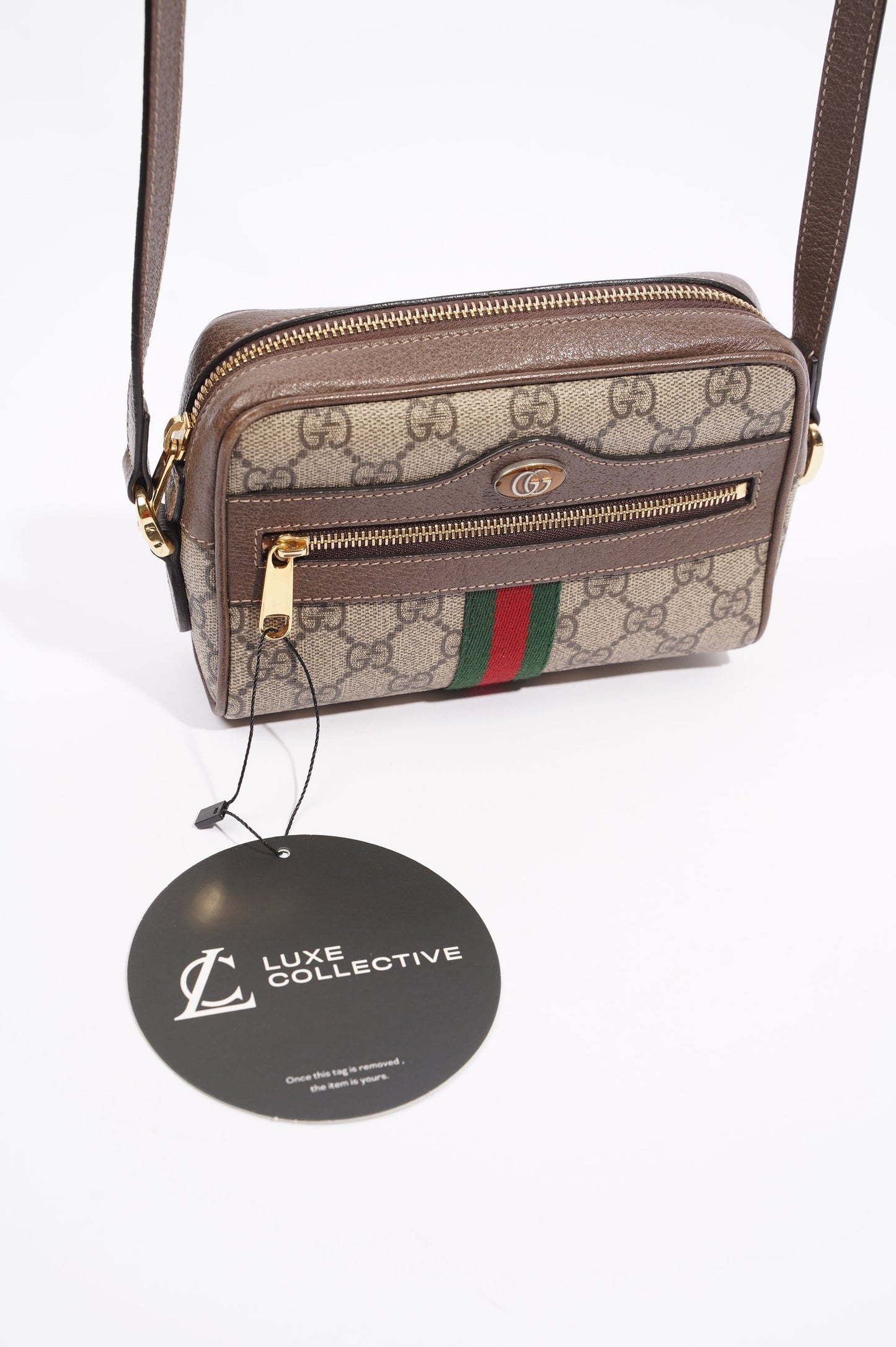 Gucci Womens Ophidia GG Mini Bag Supreme / Brown