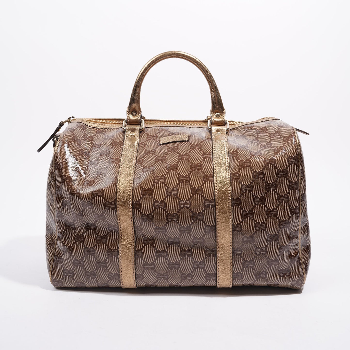Gucci Womens Boston Bag Medium Coated Monogram