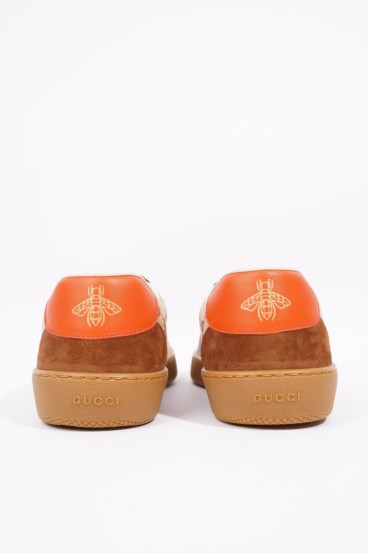 Gucci Mens Low Top Brick Red / Beige EU 44 / UK 10