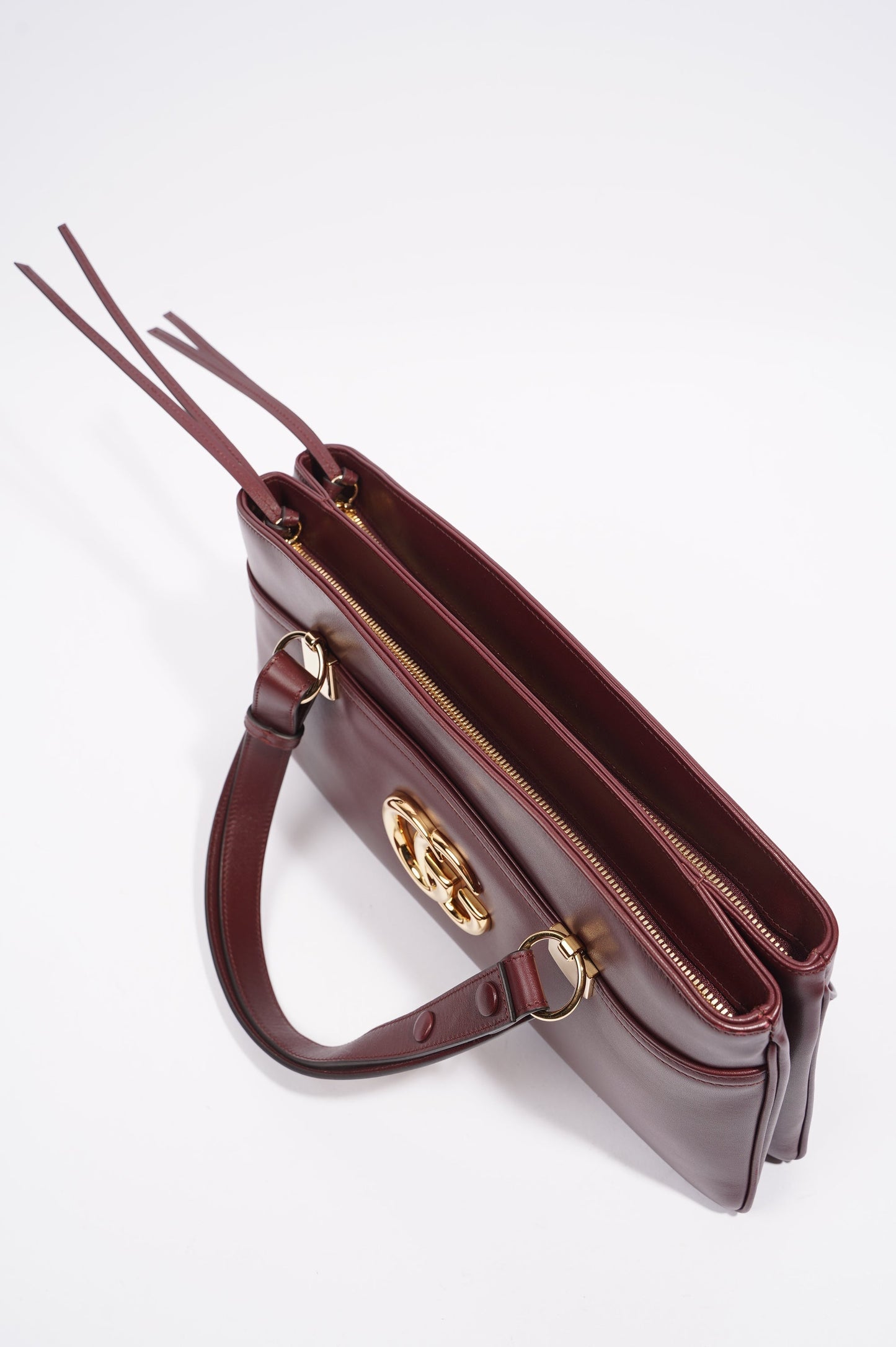 Gucci Womens Arli Shoulder Bag Red Leather Large